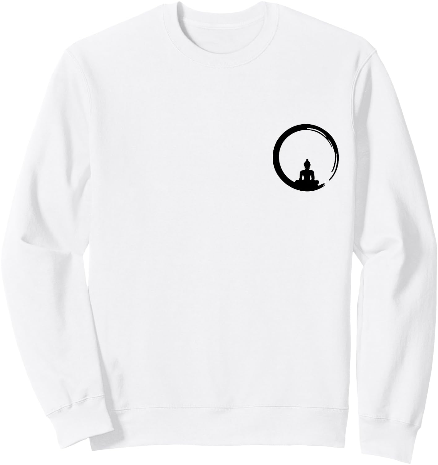 Enso, Zen, Circle, Buddha Meditation Japan Calligraphy Yoga Sweatshirt - Sweatshirt | White