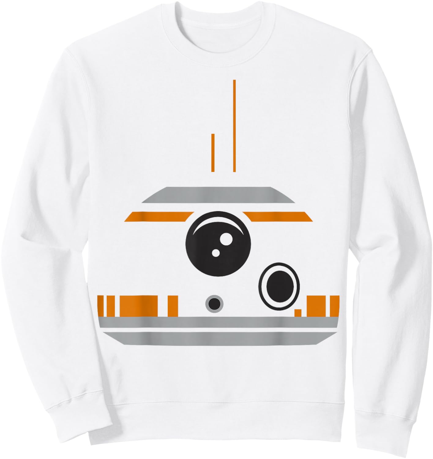 Star Wars The Force Awakens BB-8 Big Face Costume Halloween Sweatshirt - Sweatshirt | White