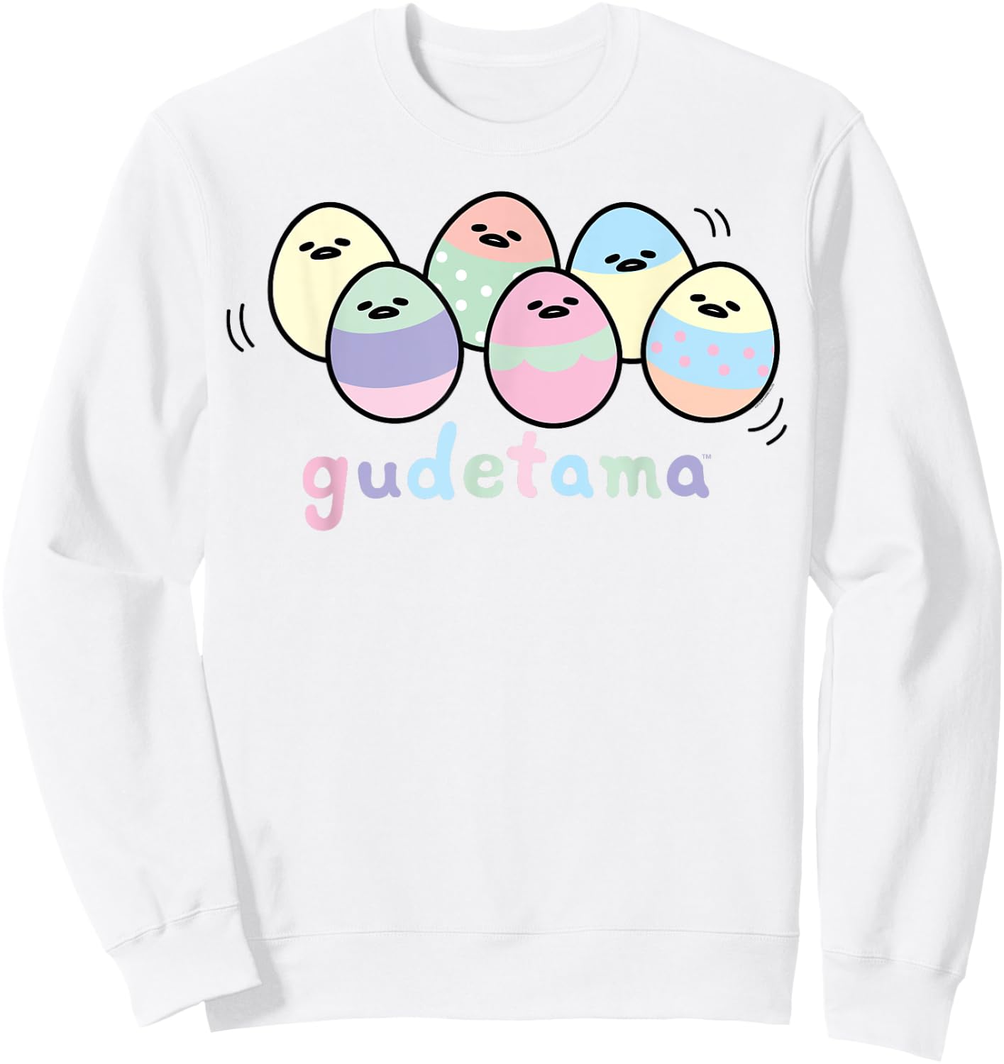 Gudetama Decorated Easter Egg Shirt Sweatshirt - Sweatshirt | White