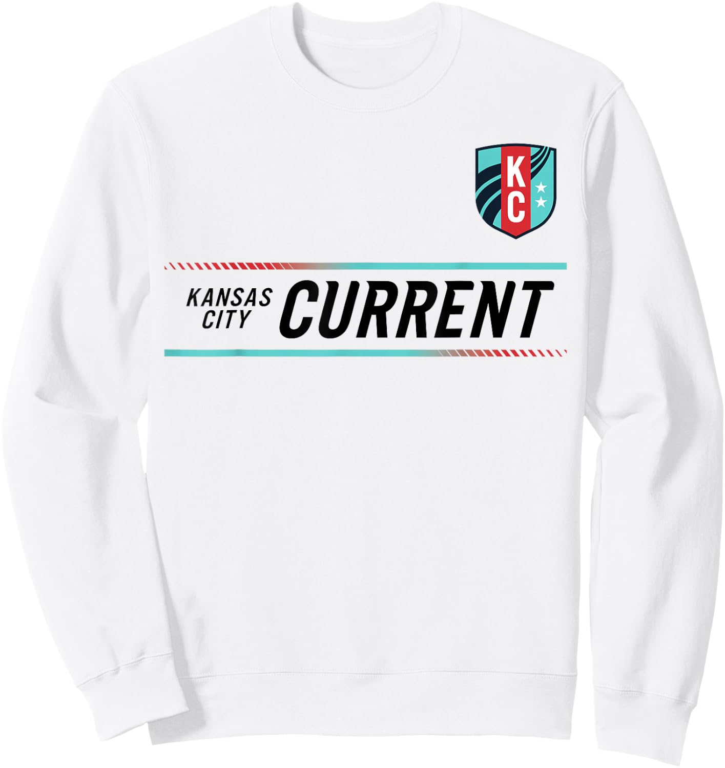 Officially Licensed Kansas City Current Soccer NWSL Apparel Sweatshirt - Sweatshirt | White