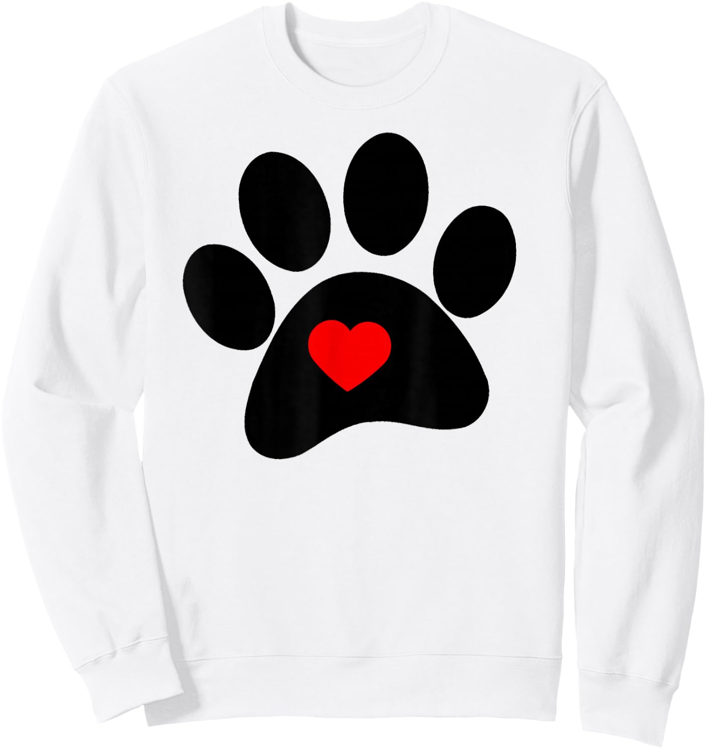 Dog Paw Print Shirt Sweatshirt - Sweatshirt | White