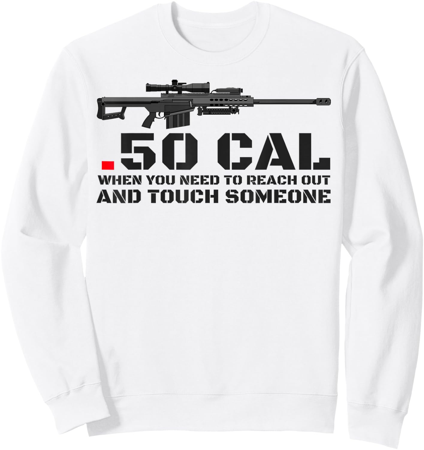 Barrett 50 Cal Gun Love 2nd Amendment Adult Pro Gun Sweatshirt - Sweatshirt | White