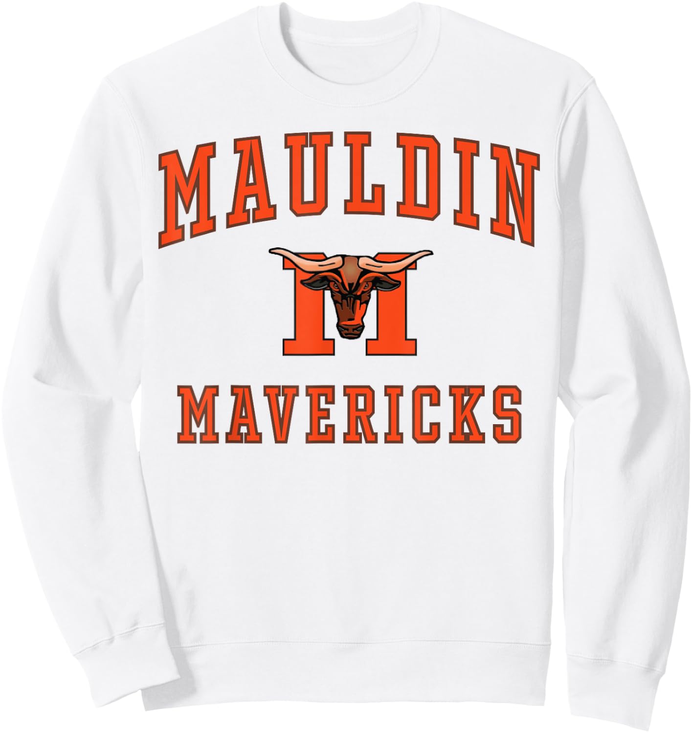 Mauldin High School Mavericks C1 Sweatshirt - Sweatshirt | White
