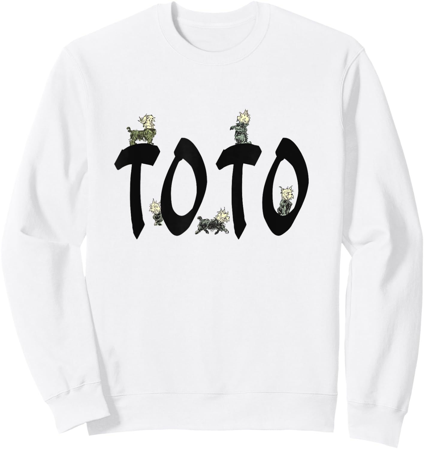 Toto Wizard of Oz, Cute Smart Famous Cairn Terrier Dog Art Sweatshirt - Sweatshirt | White