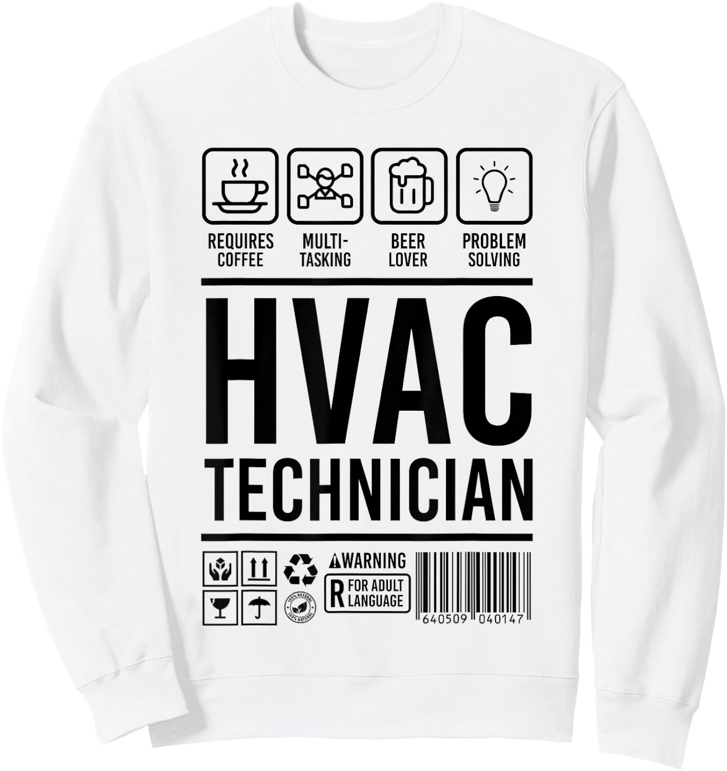 HVAC Technician Shirt | Cute Maintenance HVAC Gift Sweatshirt - Sweatshirt | White