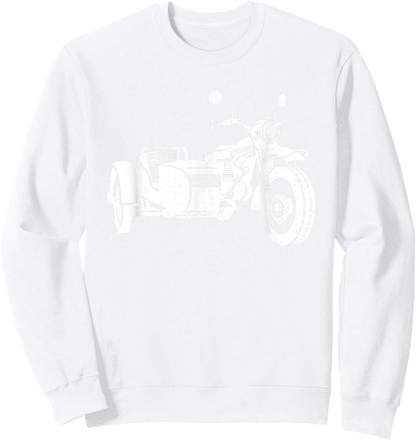 Sidecar Motorcycle Shirt | Vintage 3-Wheel Motorbike Sweatshirt - Sweatshirt | White