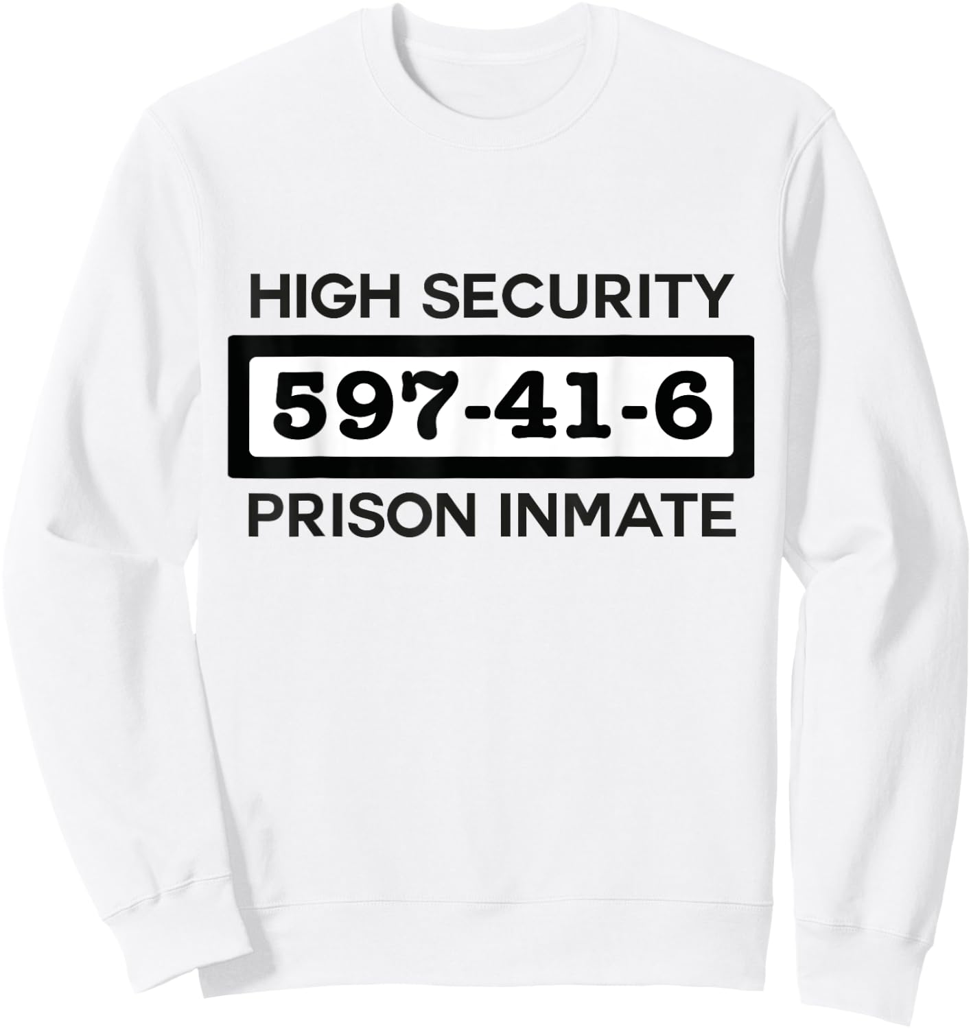 Inmate Halloween Prisoner Jail Costume Adults & Kids Sweatshirt - Sweatshirt | White