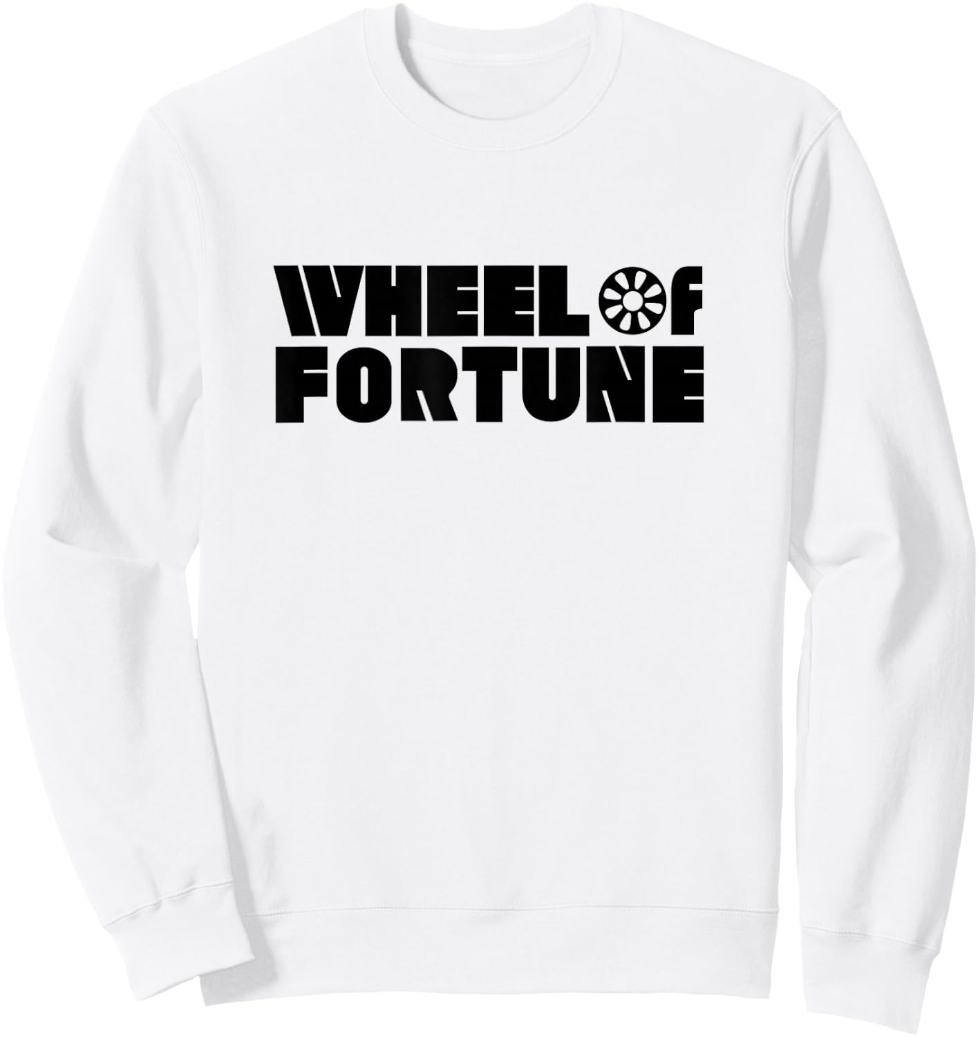 Wheel of Fortune , -Adults, Grey, Small, Short Sleeve, Classic Fit, Polyester 100%, Letter Print, All Seasons Sweatshirt - Sweatshirt | White