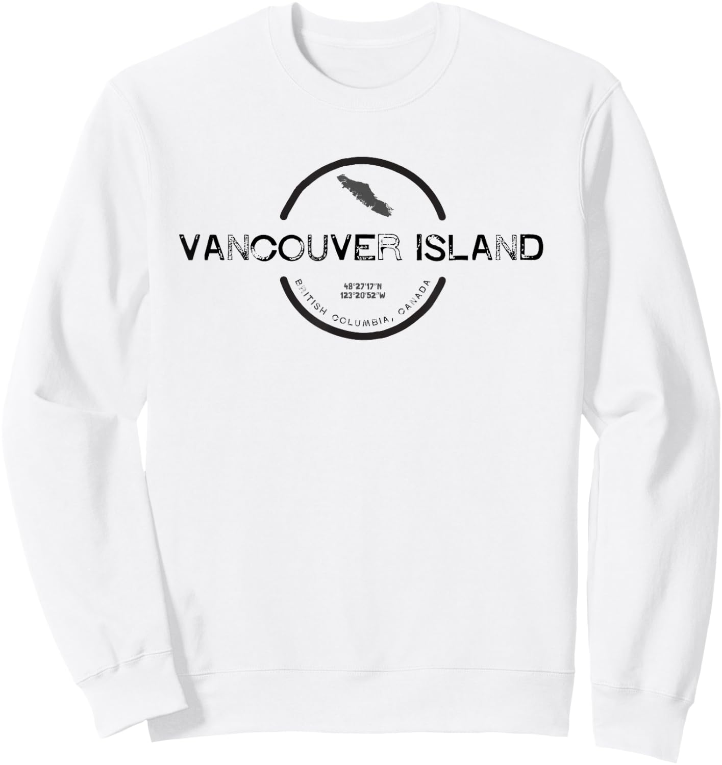 Vancouver Island Canada Graphic T Sweatshirt - Sweatshirt | White