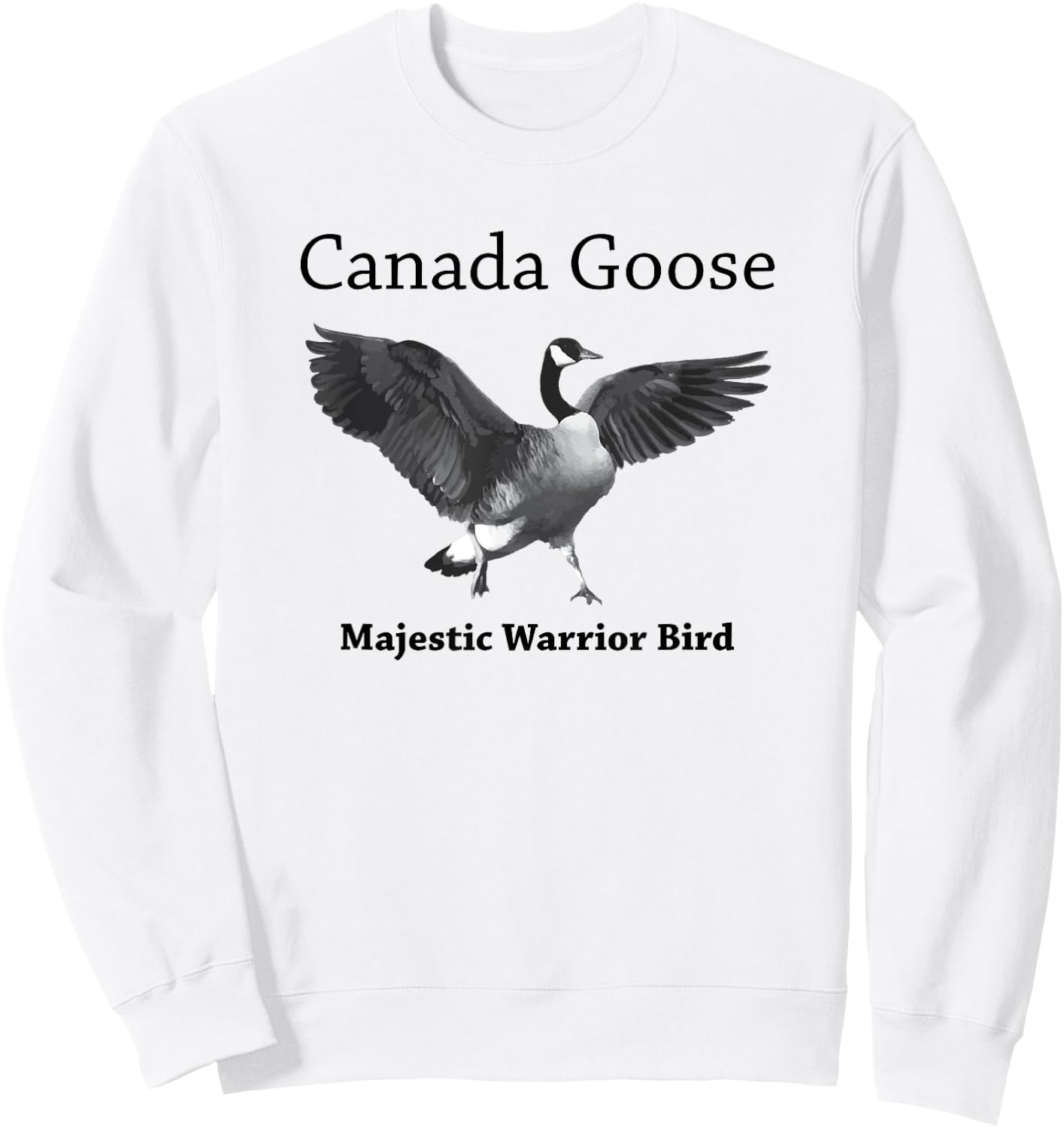 Proud Canadian Goose Majestic Warrior Bird Sweatshirt - Sweatshirt | White