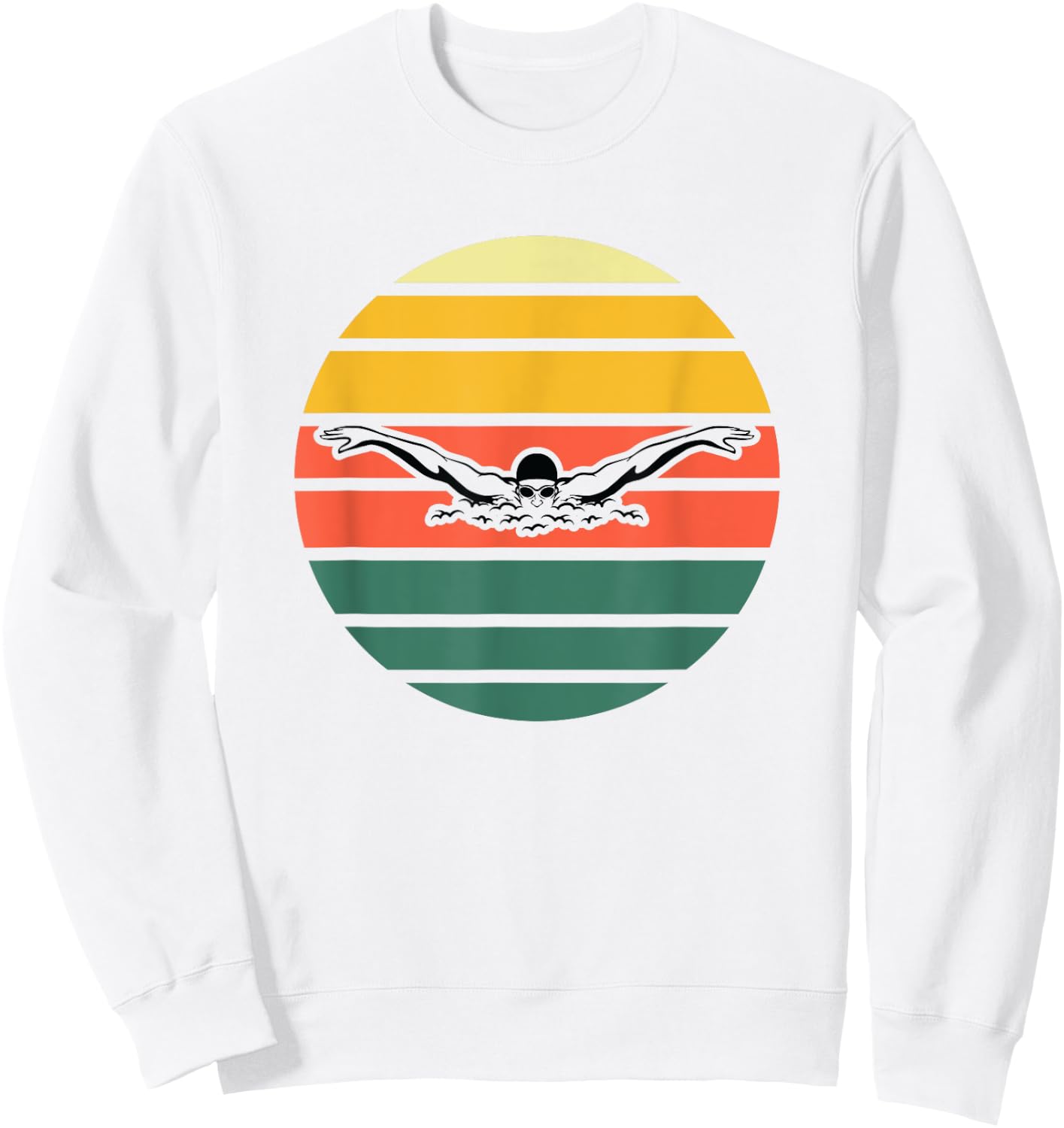 Butterfly Stroke, Swimmer, Swim, Swimming Sweatshirt - Sweatshirt | White