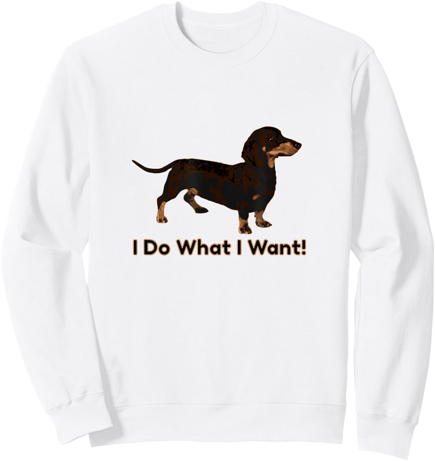 Cute Dachshund I Do What I Want Funny Wiener Dog Men Women Kids Sweatshirt - Sweatshirt | White