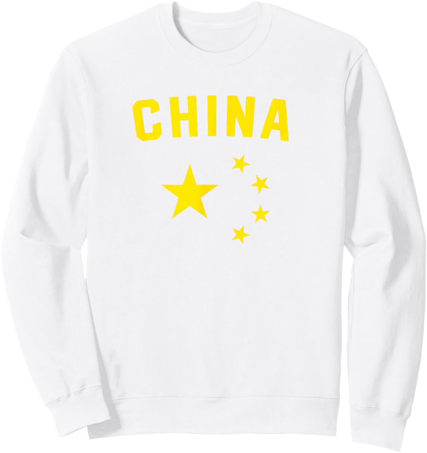 I Love China Minimalist Chinese Flag Sweatshirt - Sweatshirt | White