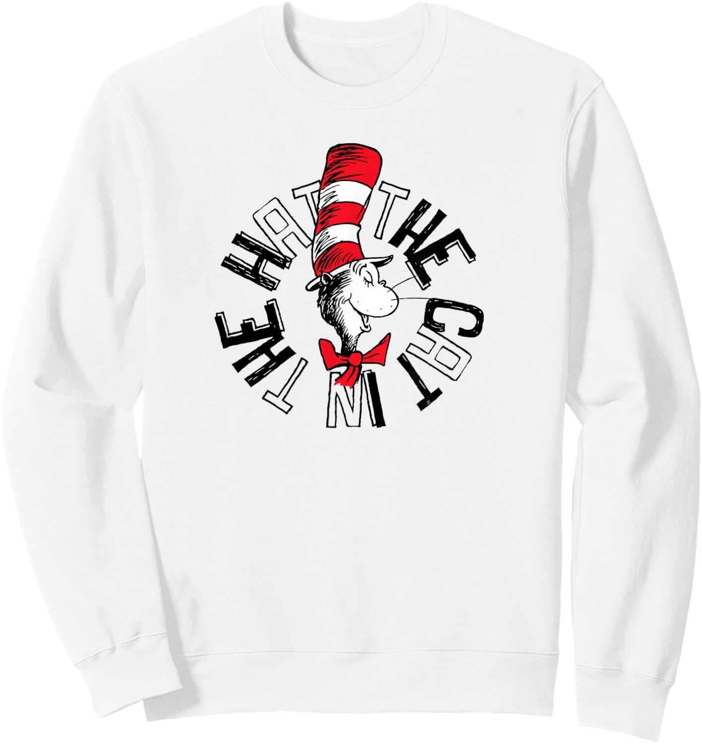 Dr. Seuss The Cat in the Hat Circle Sweatshirt - Sweatshirt | White