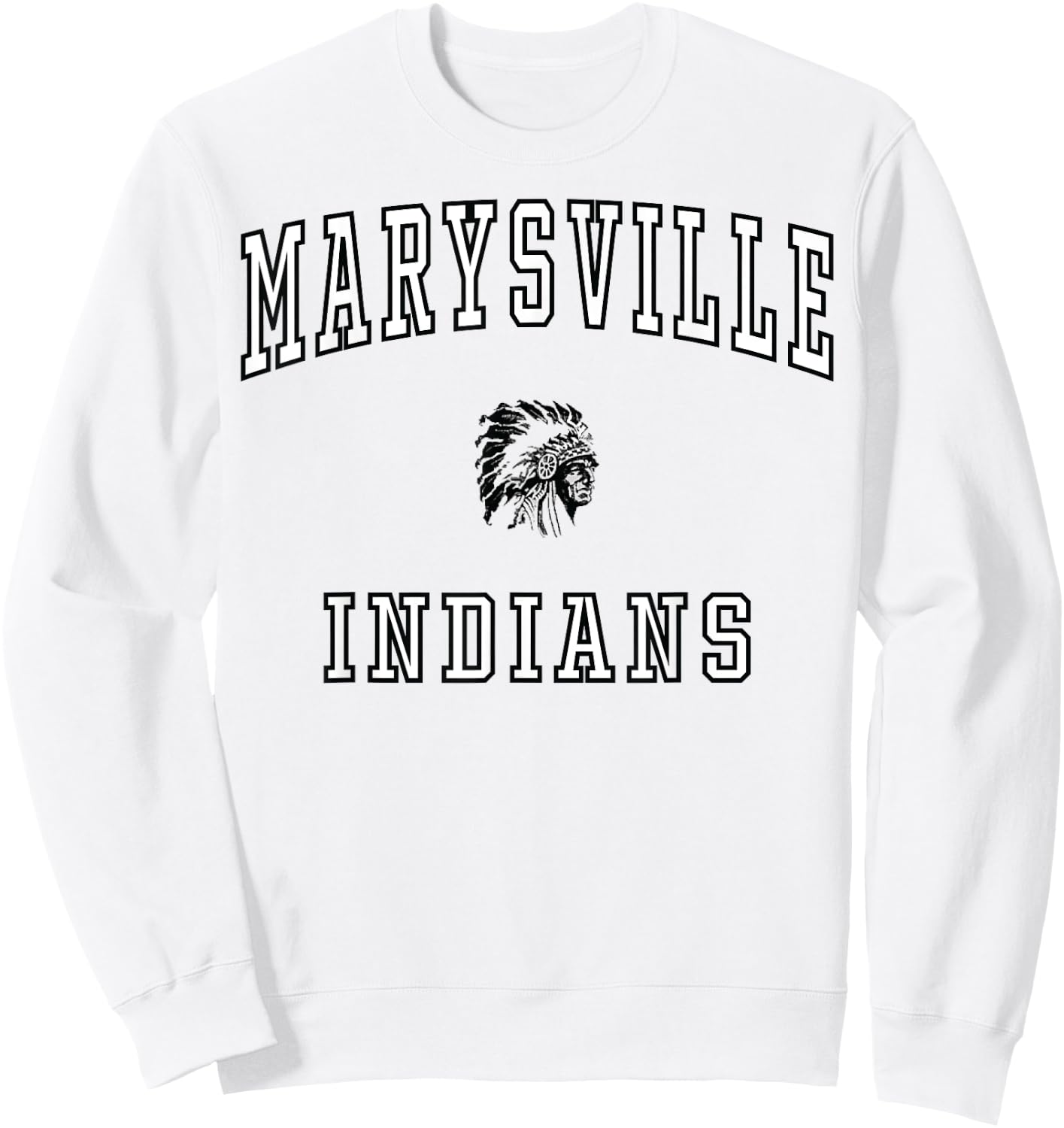 Marysville High School Indians C1 Sweatshirt - Sweatshirt | White