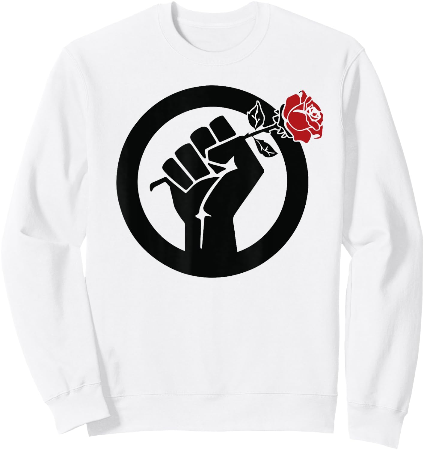 DSA Rose Resist Fist Sweatshirt - Sweatshirt | White