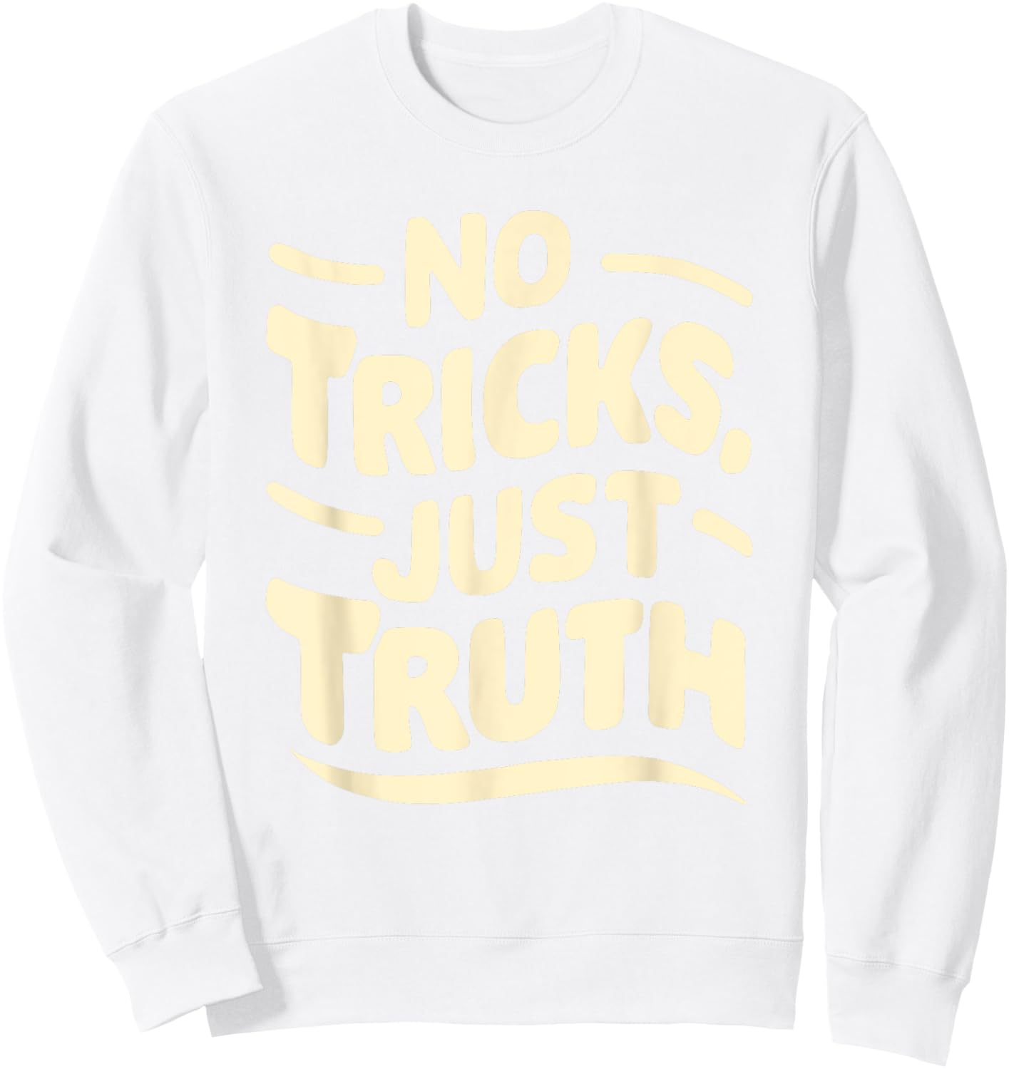 No Tricks, Just Truth Christian Statement Anti Halloween Sweatshirt - Sweatshirt | White