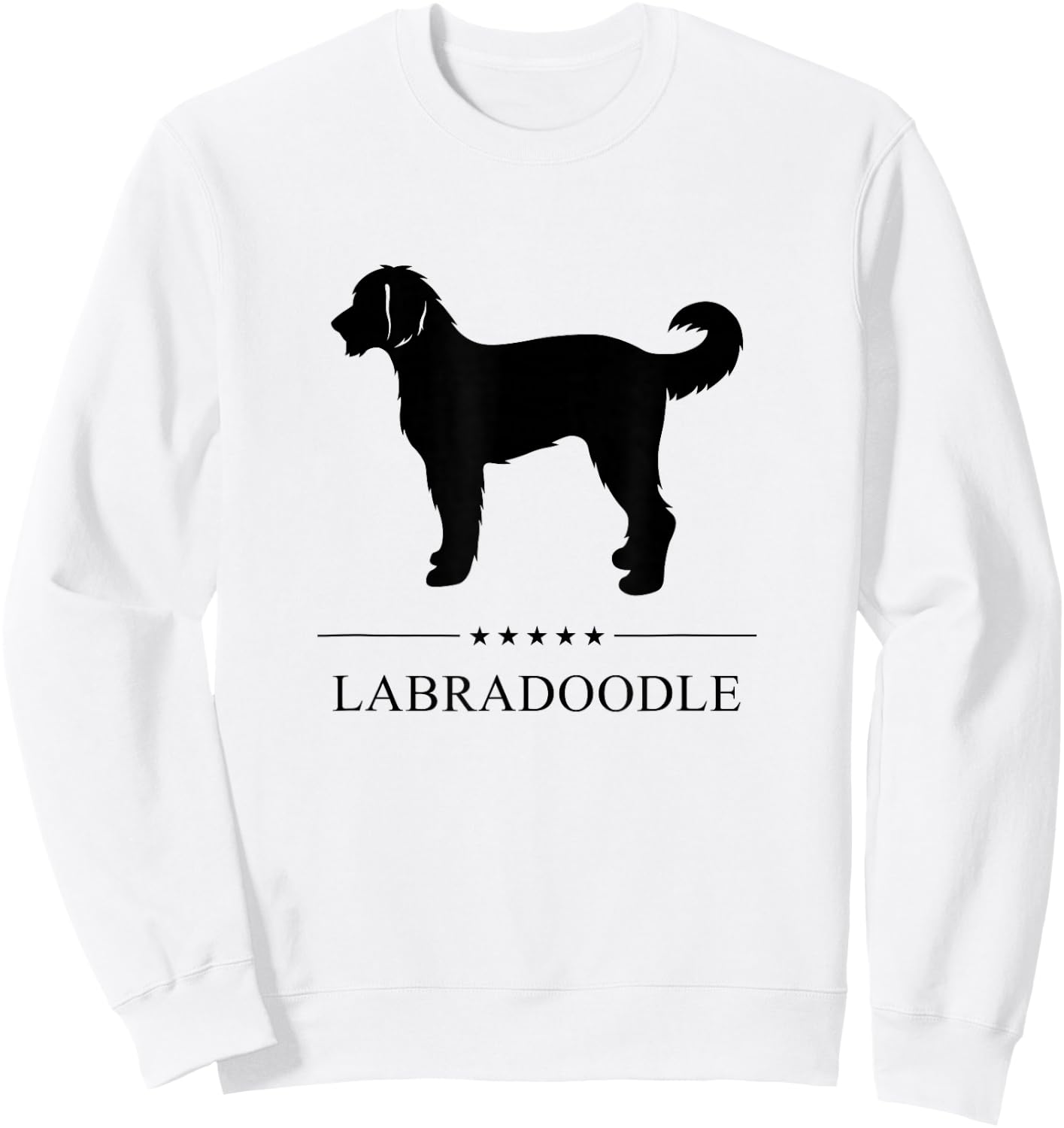 Labradoodle Black Silhouette Sweatshirt - Sweatshirt | White