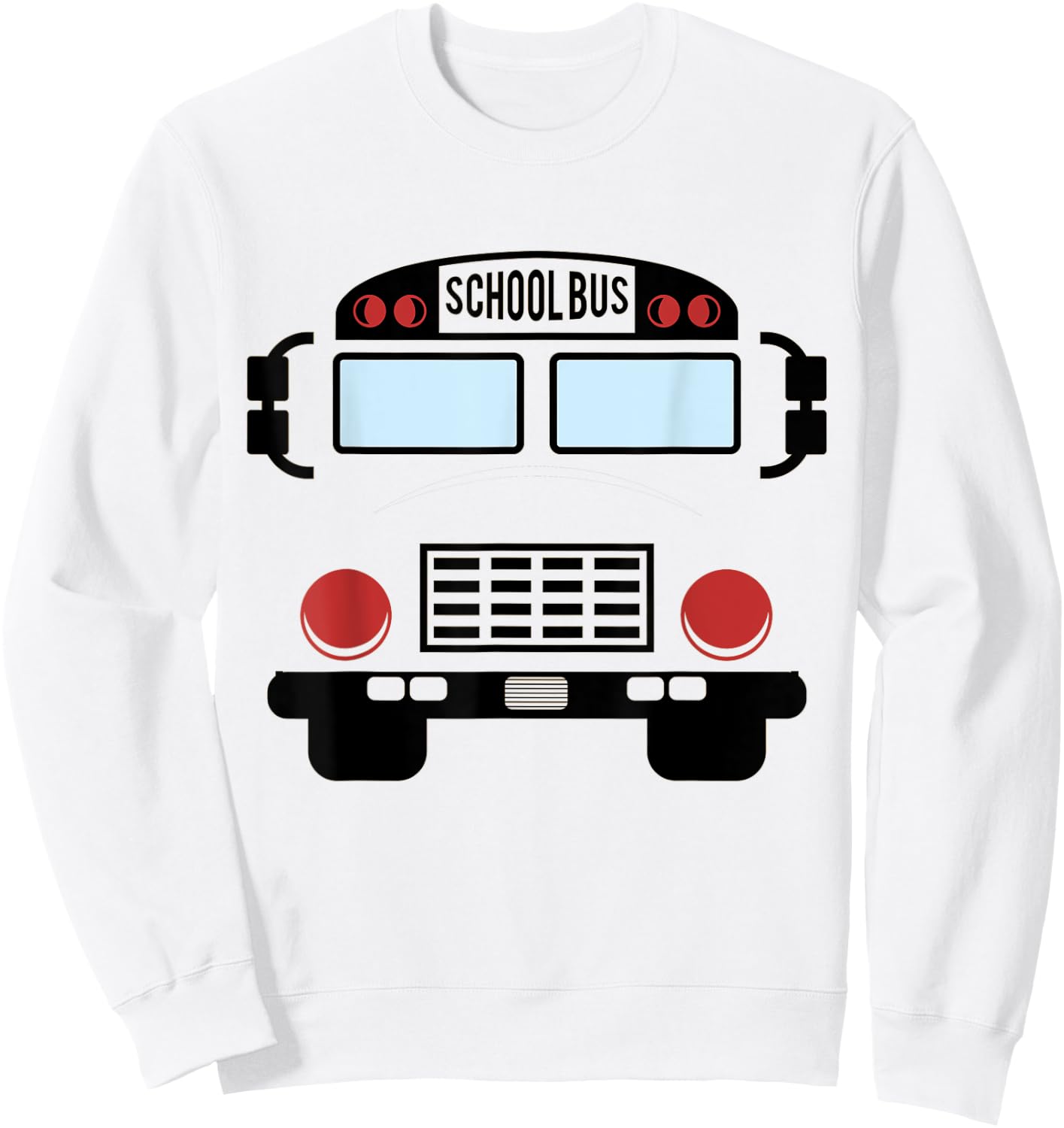 School Bus Costume Halloween Funny Yellow School Bus Driver Sweatshirt - Sweatshirt | White