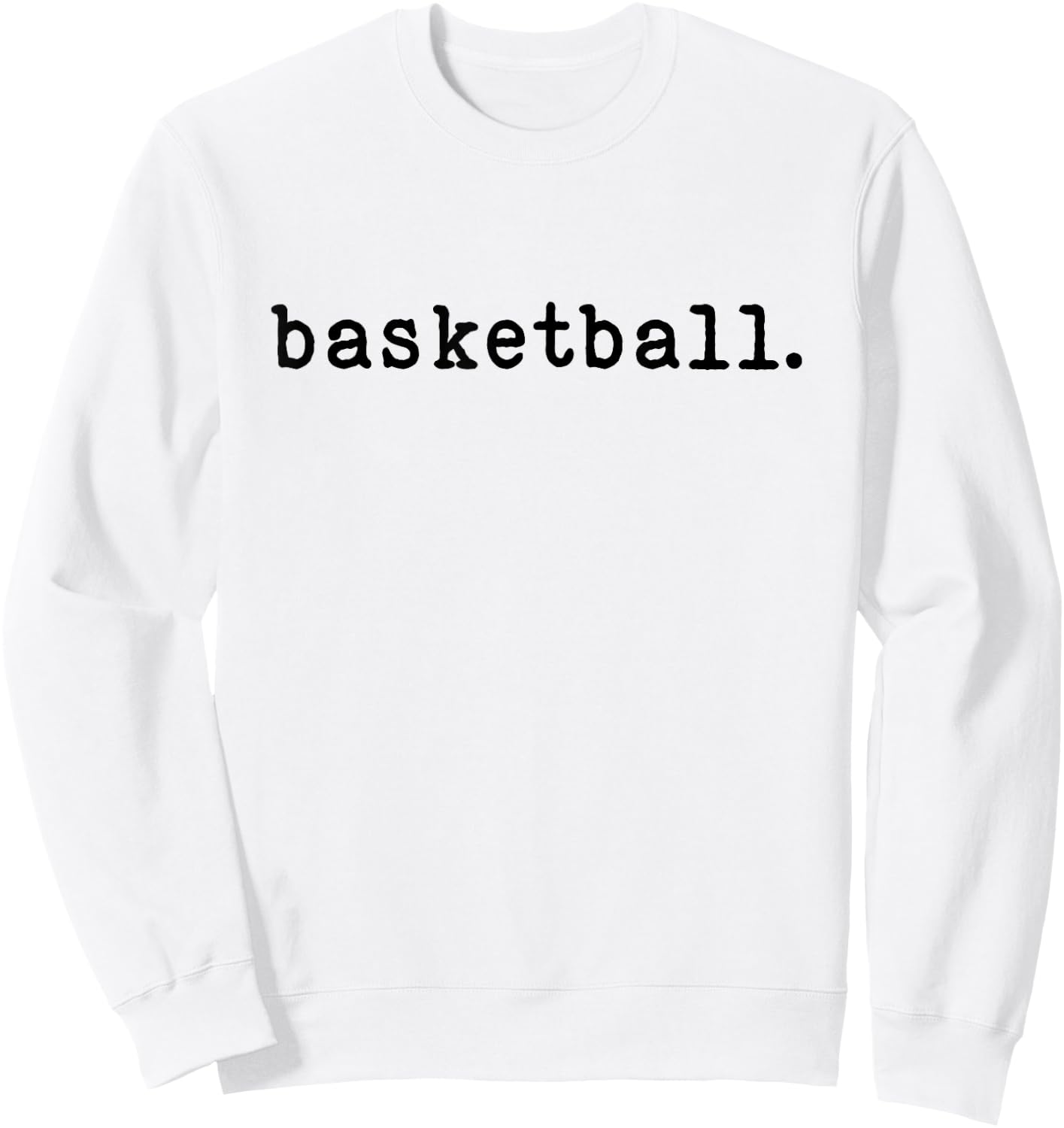Basketball Enthusiast Minimalist Sports Sweatshirt - Sweatshirt | White