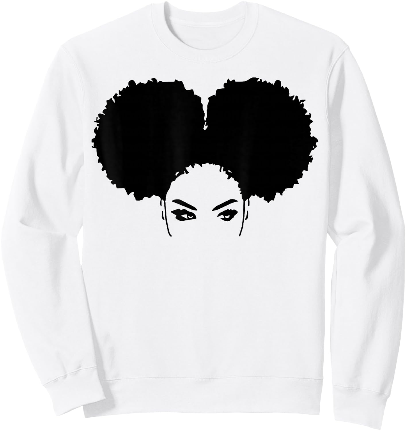 Strong Black Woman Natural Curly Girl Afro Hair Sweatshirt - Sweatshirt | White
