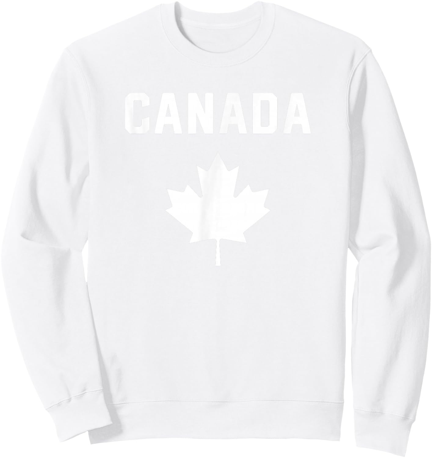 I Love Canada Minimalist Canadian Flag Small Sweatshirt - Sweatshirt | White