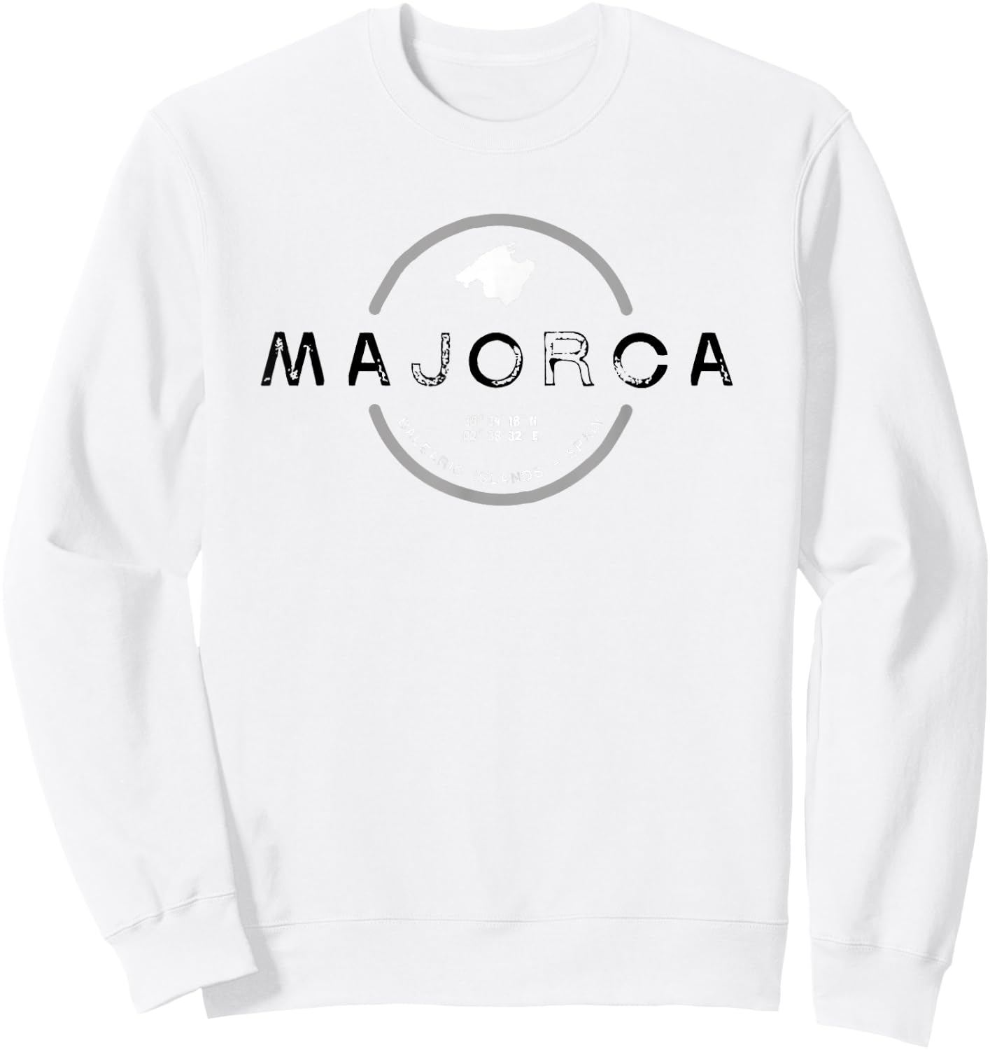 Majorca Palma Spain Graphic Vintage T Sweatshirt - Sweatshirt | White