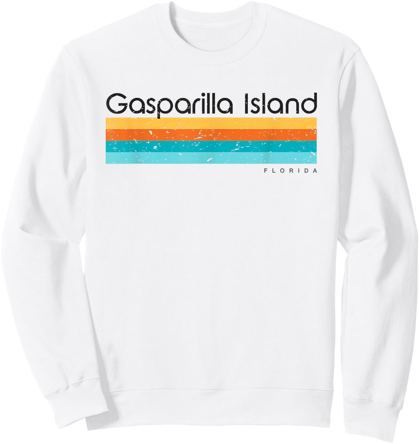 Gasparilla Island Florida FL Vintage Design Sweatshirt - Sweatshirt | White