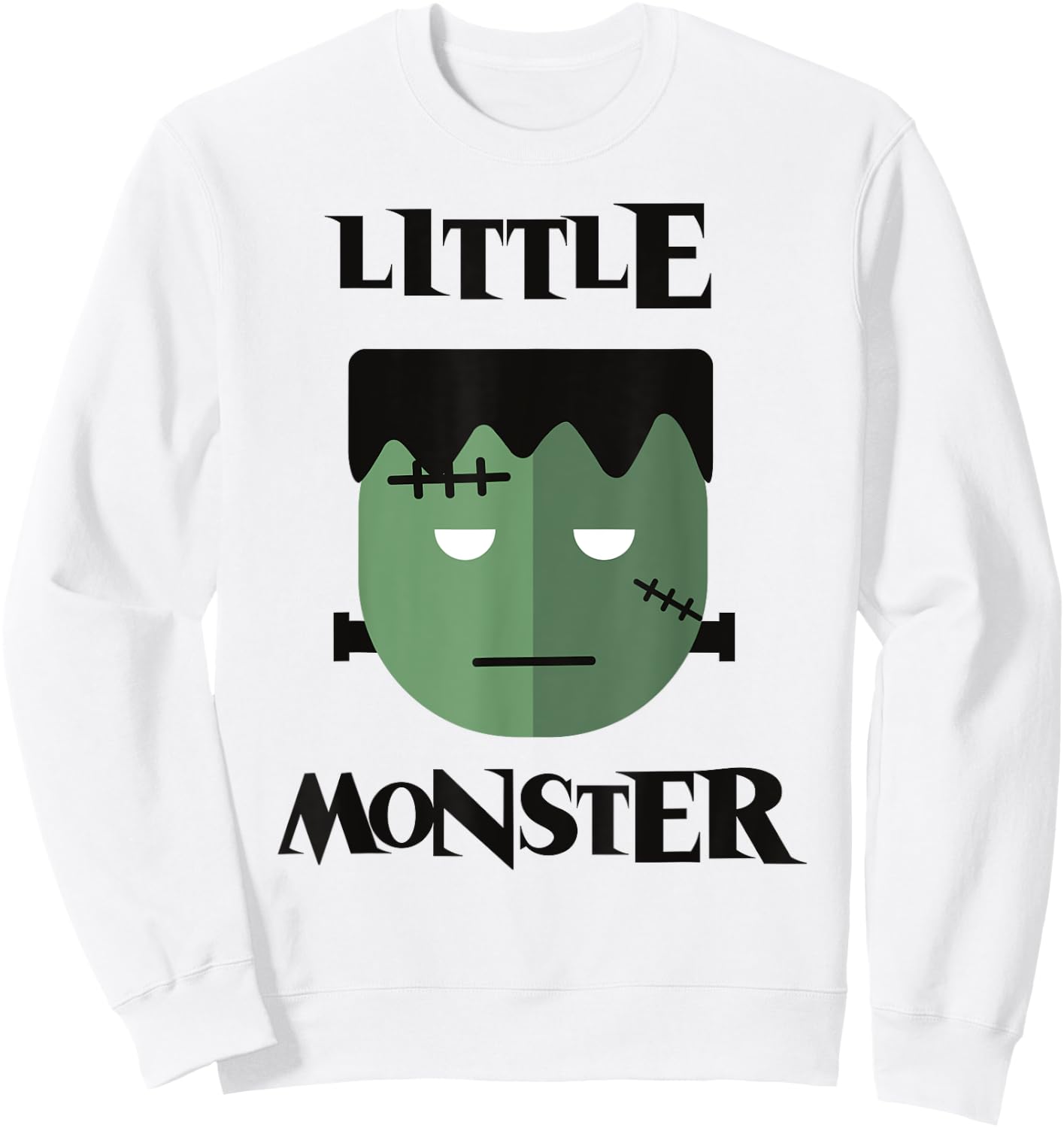 Halloween Little Monsters Frankenstein Kids T Shirt Spooky Sweatshirt - Sweatshirt | White