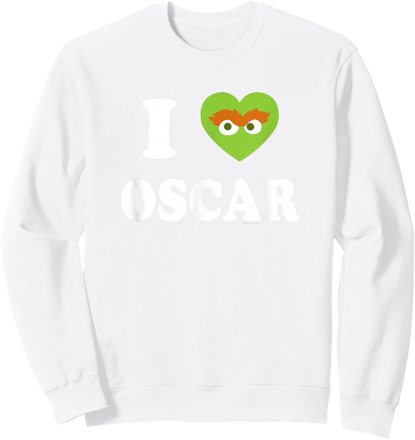 Sesame Street I Heart Oscar The Grouch Sweatshirt - Sweatshirt | White