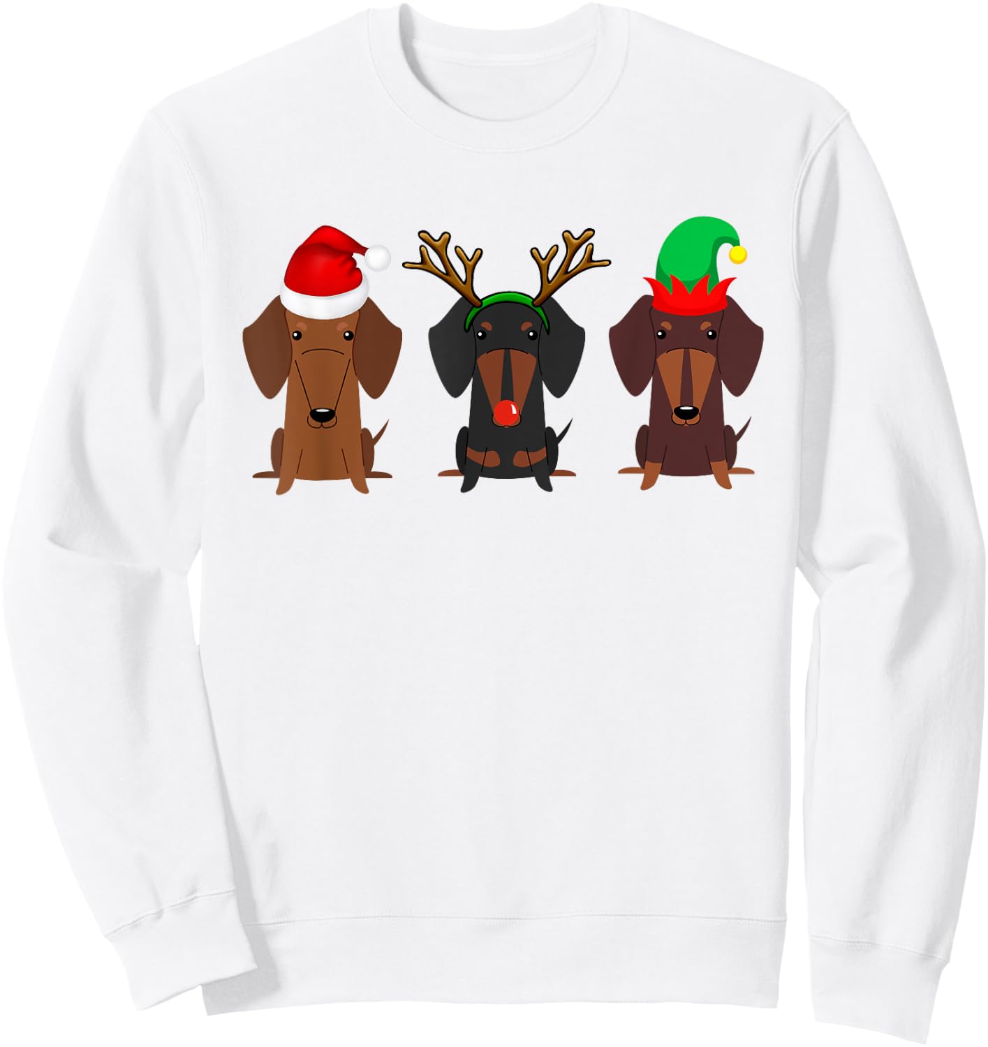 Dachshund Christmas Mom Women Weiner dog gift Sweatshirt - Sweatshirt | White