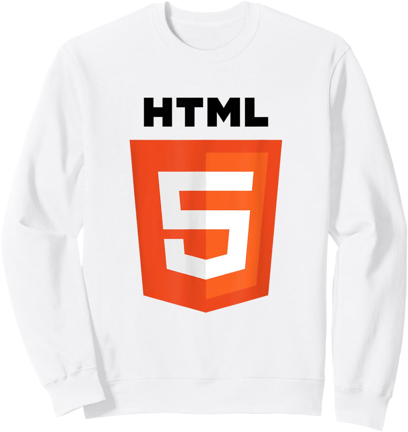 Silicon Valley HTML5 Logo - Computer Coding Swag Sweatshirt - Sweatshirt | White