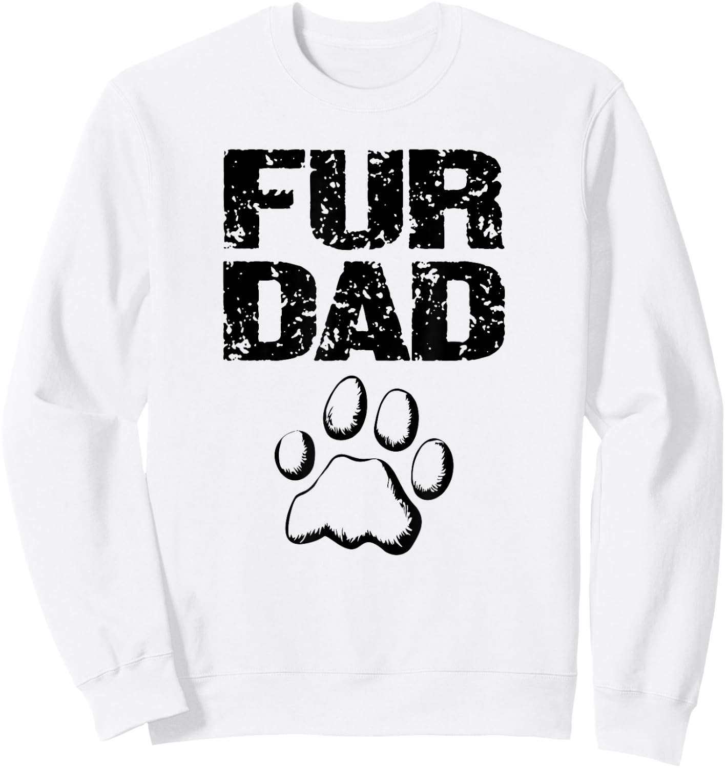 Doggy Loving Fur Dad Fathers Day Sweatshirt - Sweatshirt | White