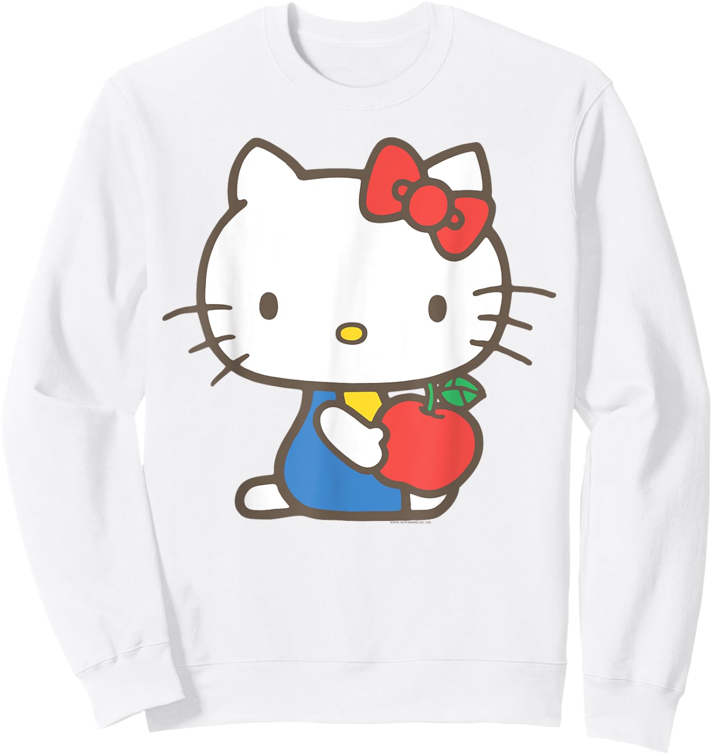 Hello Kitty Retro Apple Design Shirt Sweatshirt - Sweatshirt | White