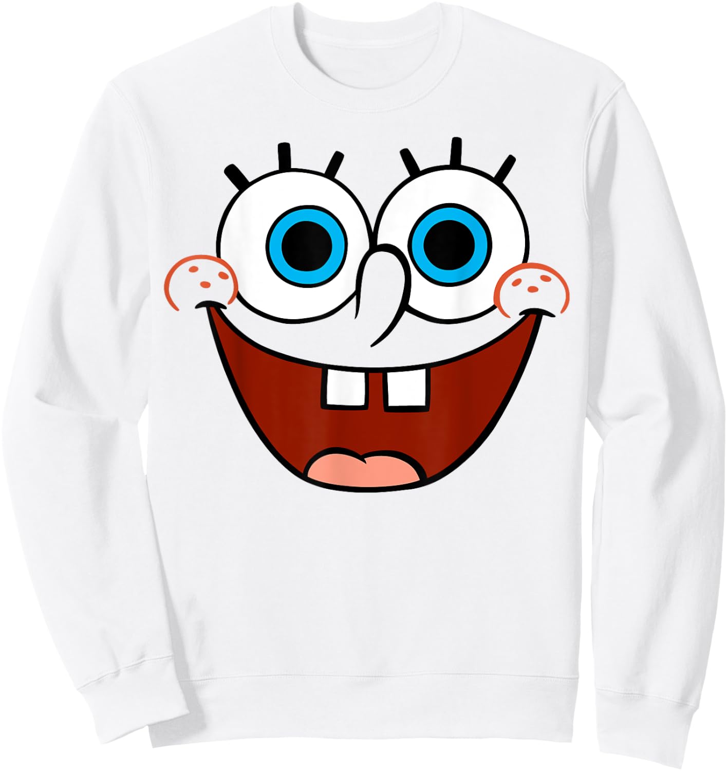 Spongebob SquarePants Large Smiling Face Sweatshirt - Sweatshirt | White