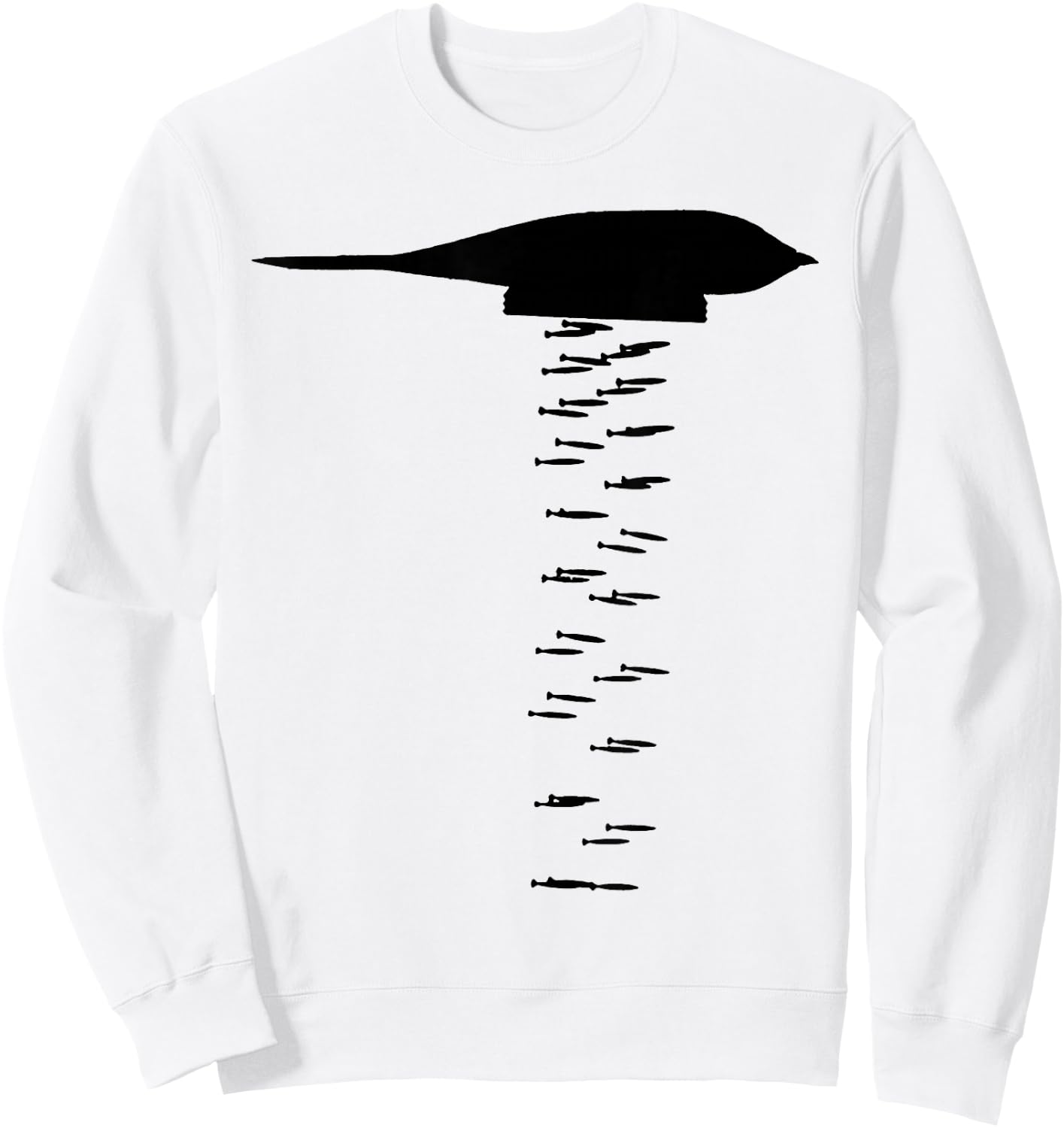 B-2 Stealth Jet Fighter High Altitude Bomber Plane Sweatshirt - Sweatshirt | White