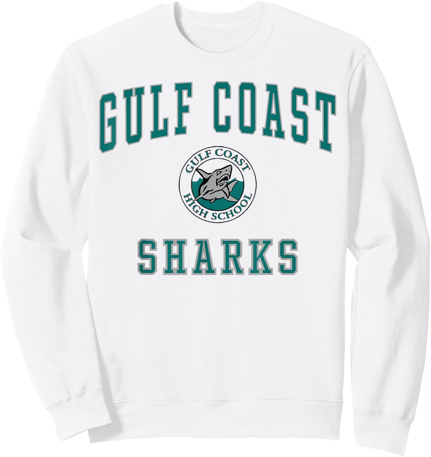 Gulf Coast High School Sharks C1 Sweatshirt - Sweatshirt | White