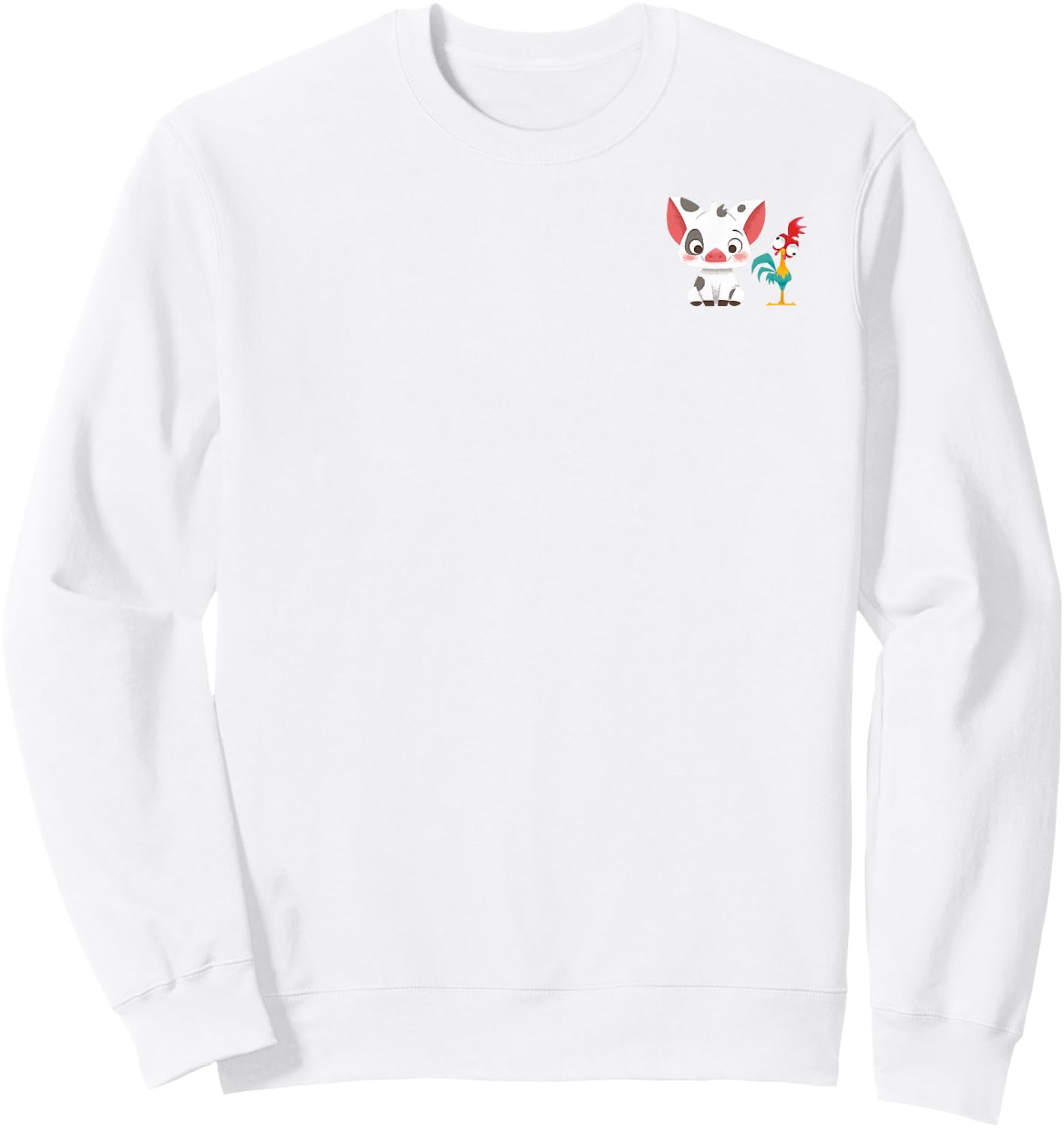 Disney Moana HEI HEI & Pua Cute Duo Left Chest Icons Sweatshirt - Sweatshirt | White