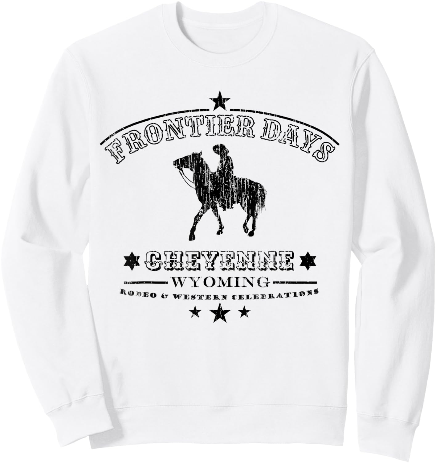 Frontier Days Rodeo Wild Western Cheyenne Wyoming Sweatshirt - Sweatshirt | White