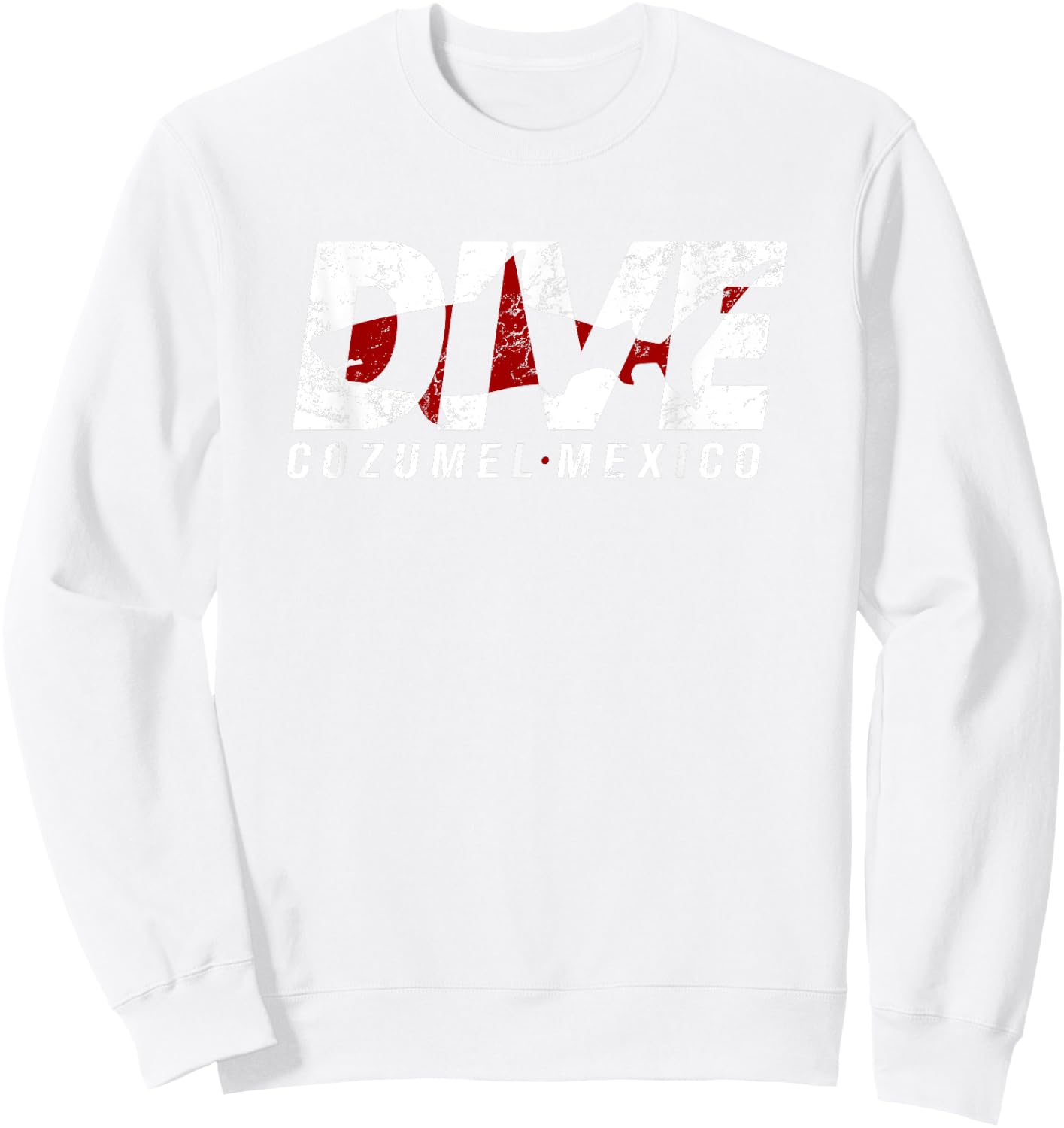 DIVE Cozumel Mexico SCUBA DIVING Diver Sweatshirt - Sweatshirt | White