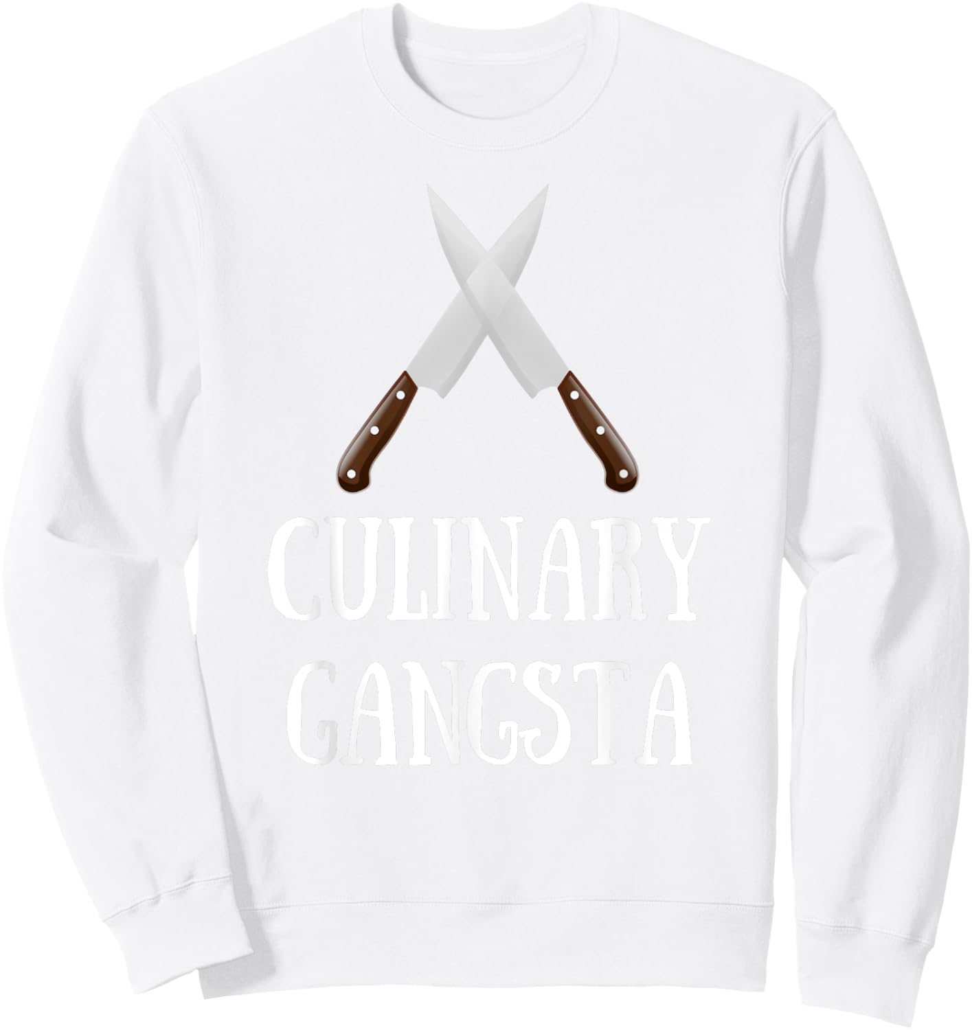 Culinary Gangsta - Funny Chef Sweatshirt - Sweatshirt | White