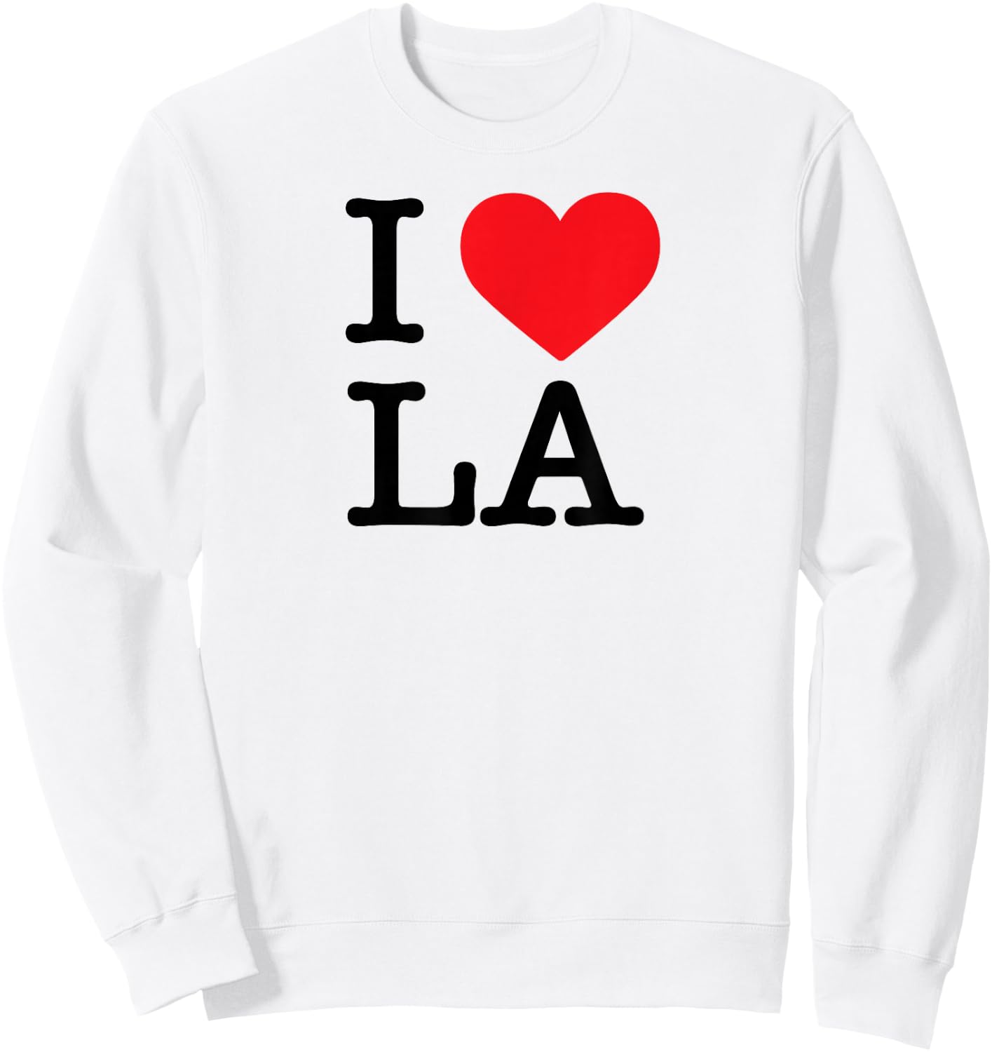 I Love LA Short Sleeve I Heart Los Angeles Top Sweatshirt - Sweatshirt | White