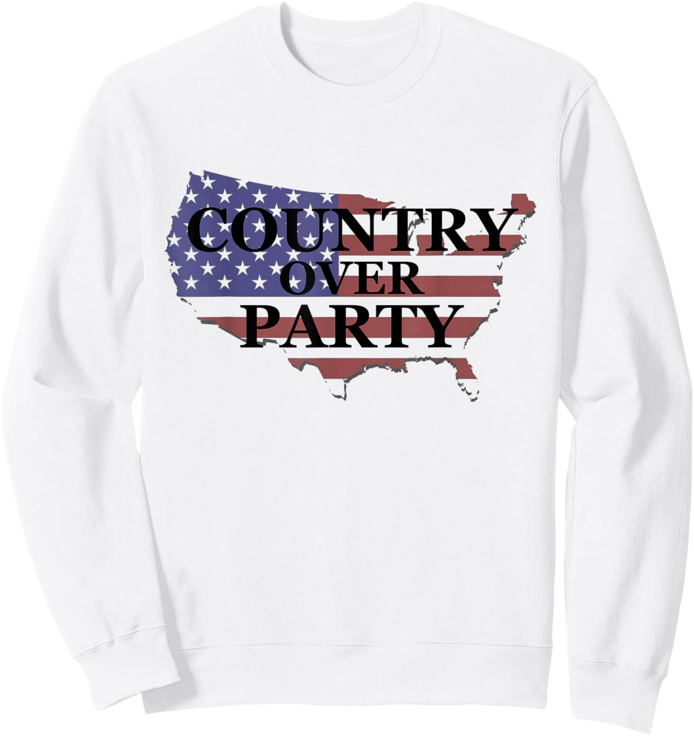 Country over Party Sweatshirt - Sweatshirt | White