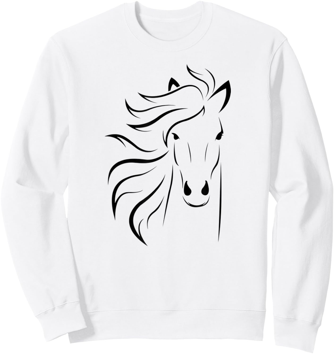 Just A Girl Who Loves Horses T Shirt Horse Racing Riding Sweatshirt - Sweatshirt | White