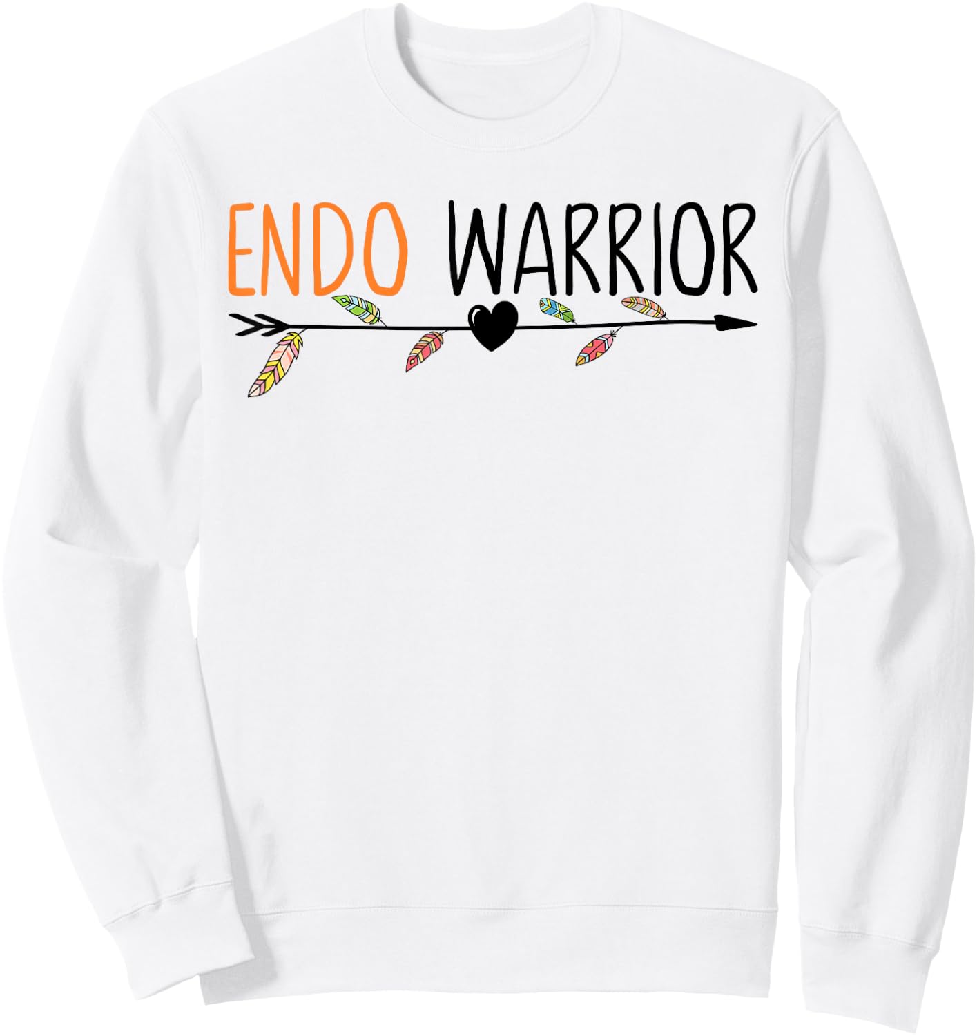 Endo Warrior Shirt Endometriosis Awareness Sweatshirt - Sweatshirt | White