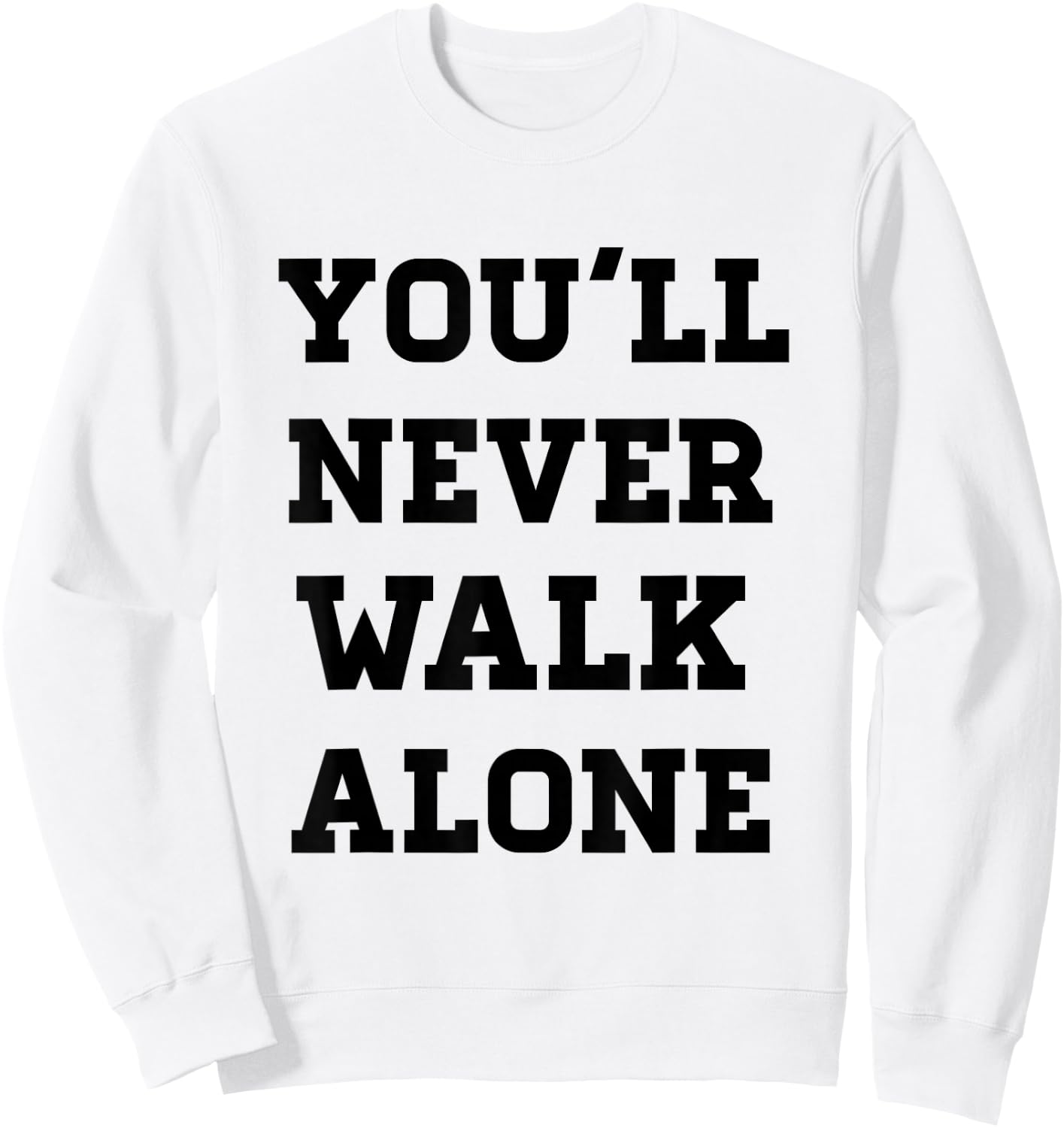Freedom You'll Never Walk Alone Liverpool -Adults Grey Sweatshirt - Sweatshirt | White