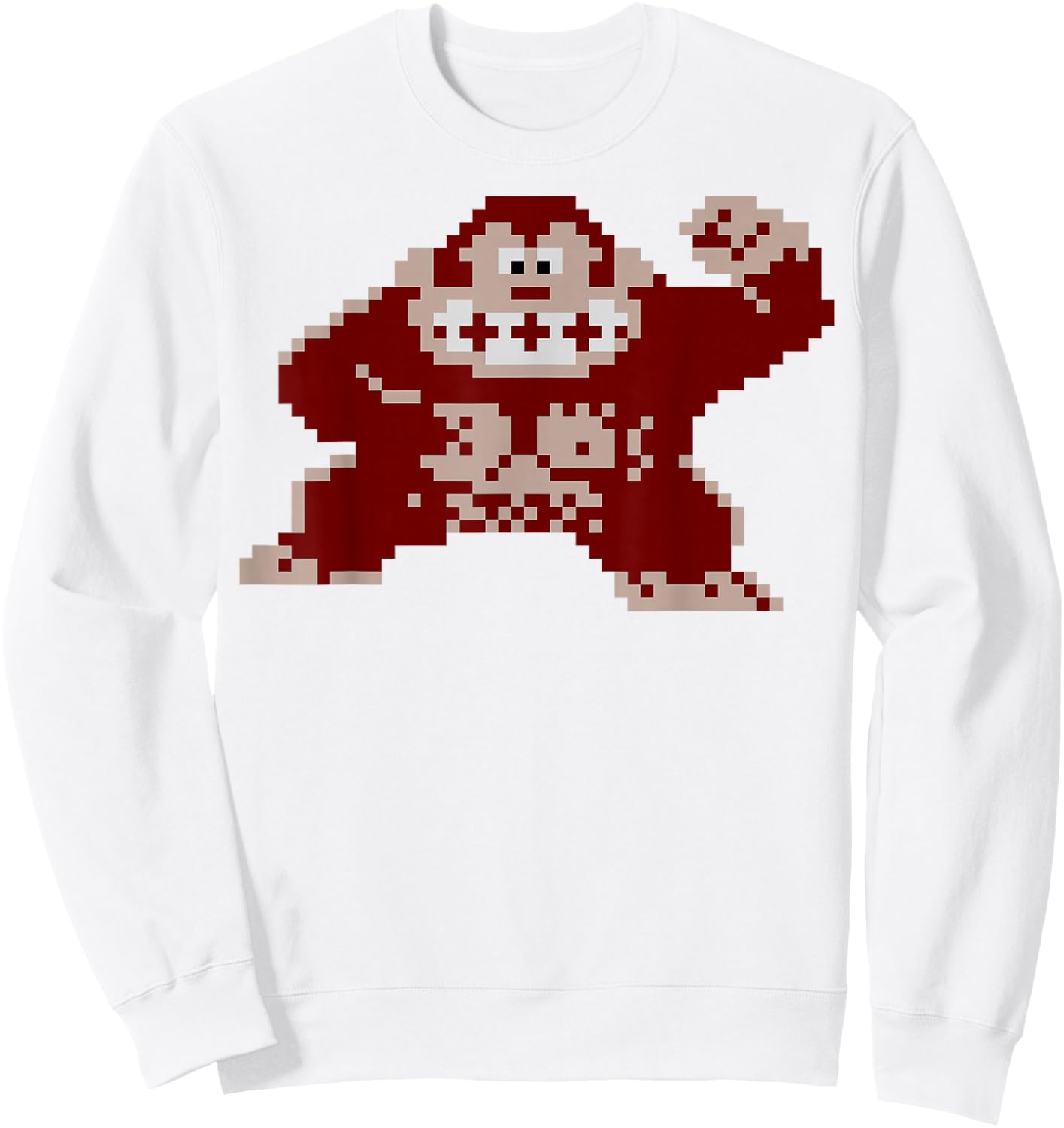 Nintendo Donkey Kong 8-Bit Pixel Vintage Graphic Sweatshirt - Sweatshirt | White