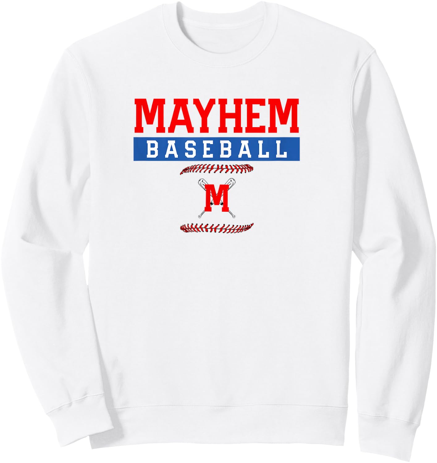 Mayhem Baseball Sweatshirt - Sweatshirt | White