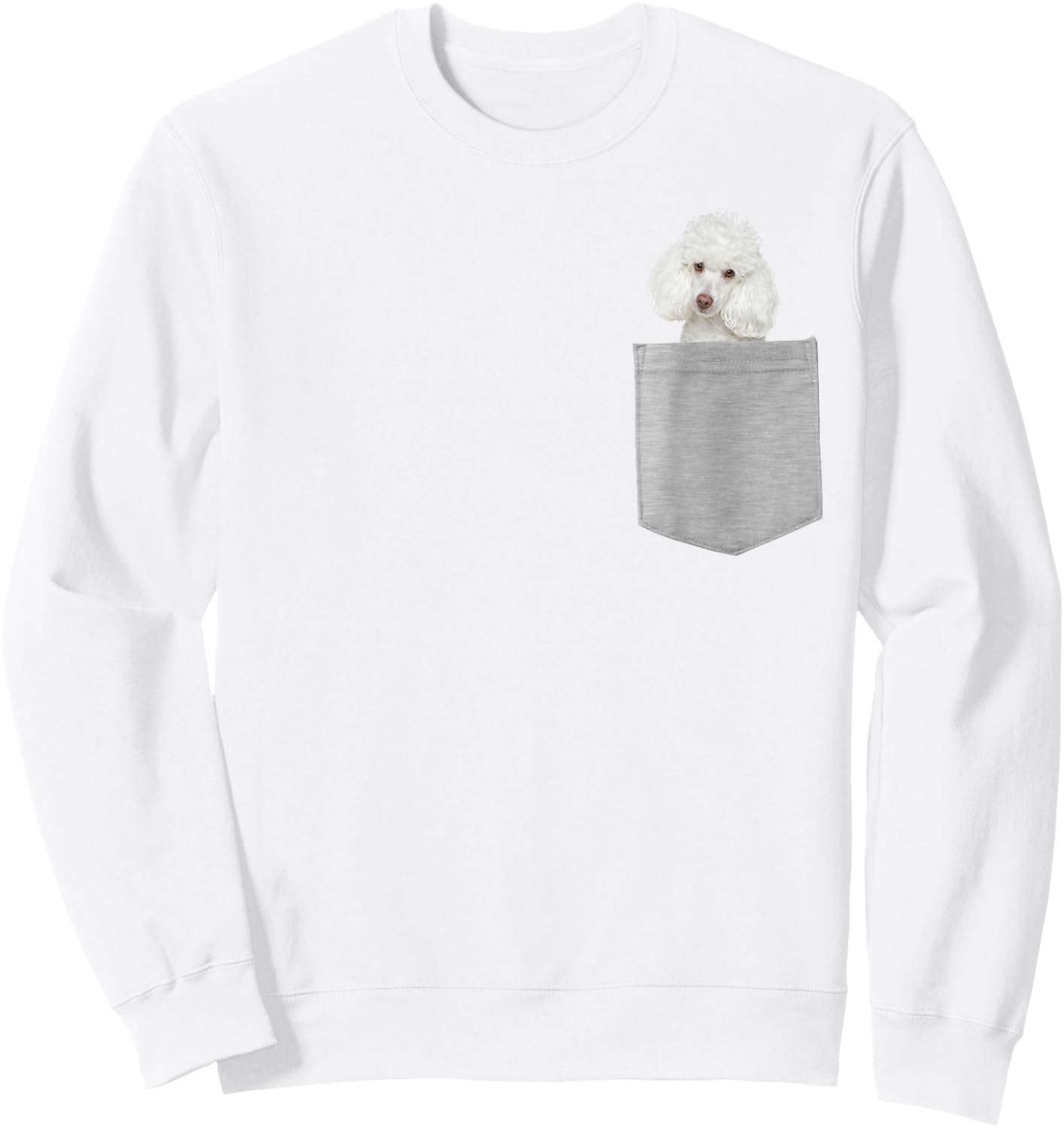 Dog in Your Pocket Poodle Men Women Kids Sweatshirt - Sweatshirt | White