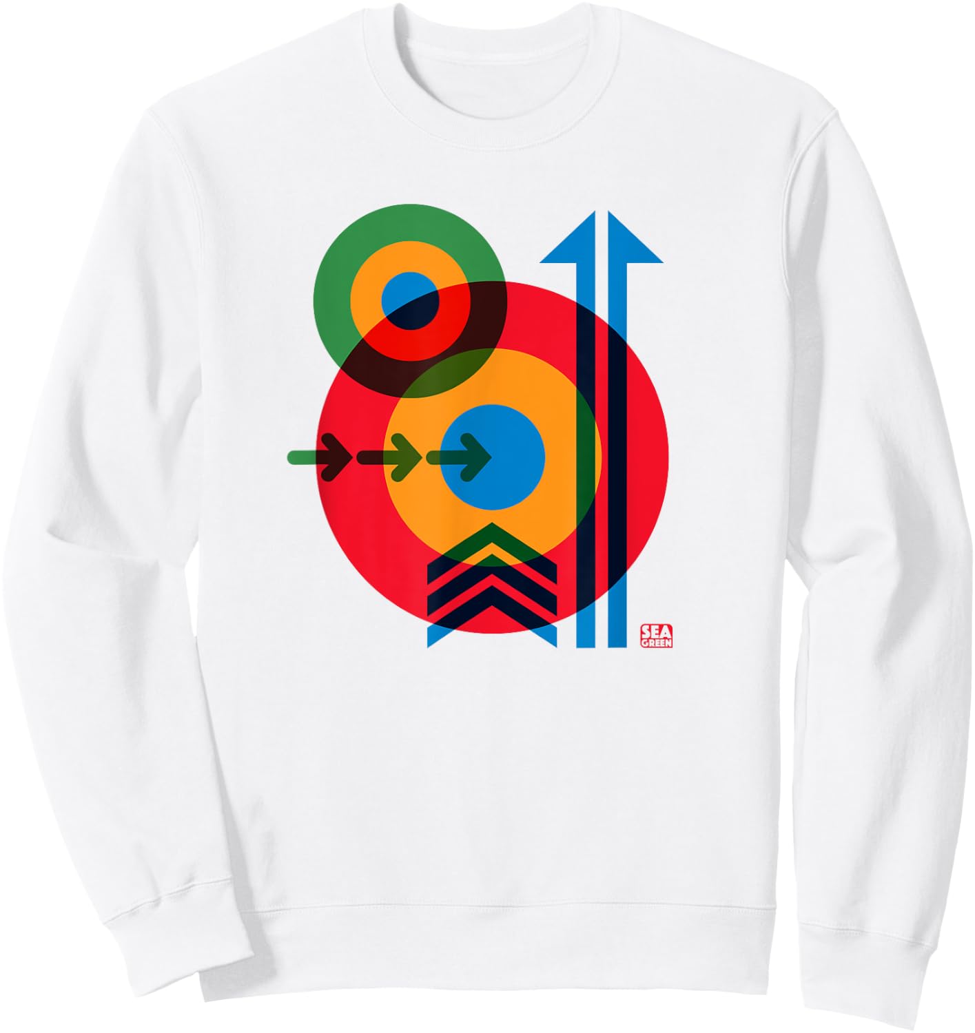 Vintage Mod Target 60s Sweatshirt - Sweatshirt | White